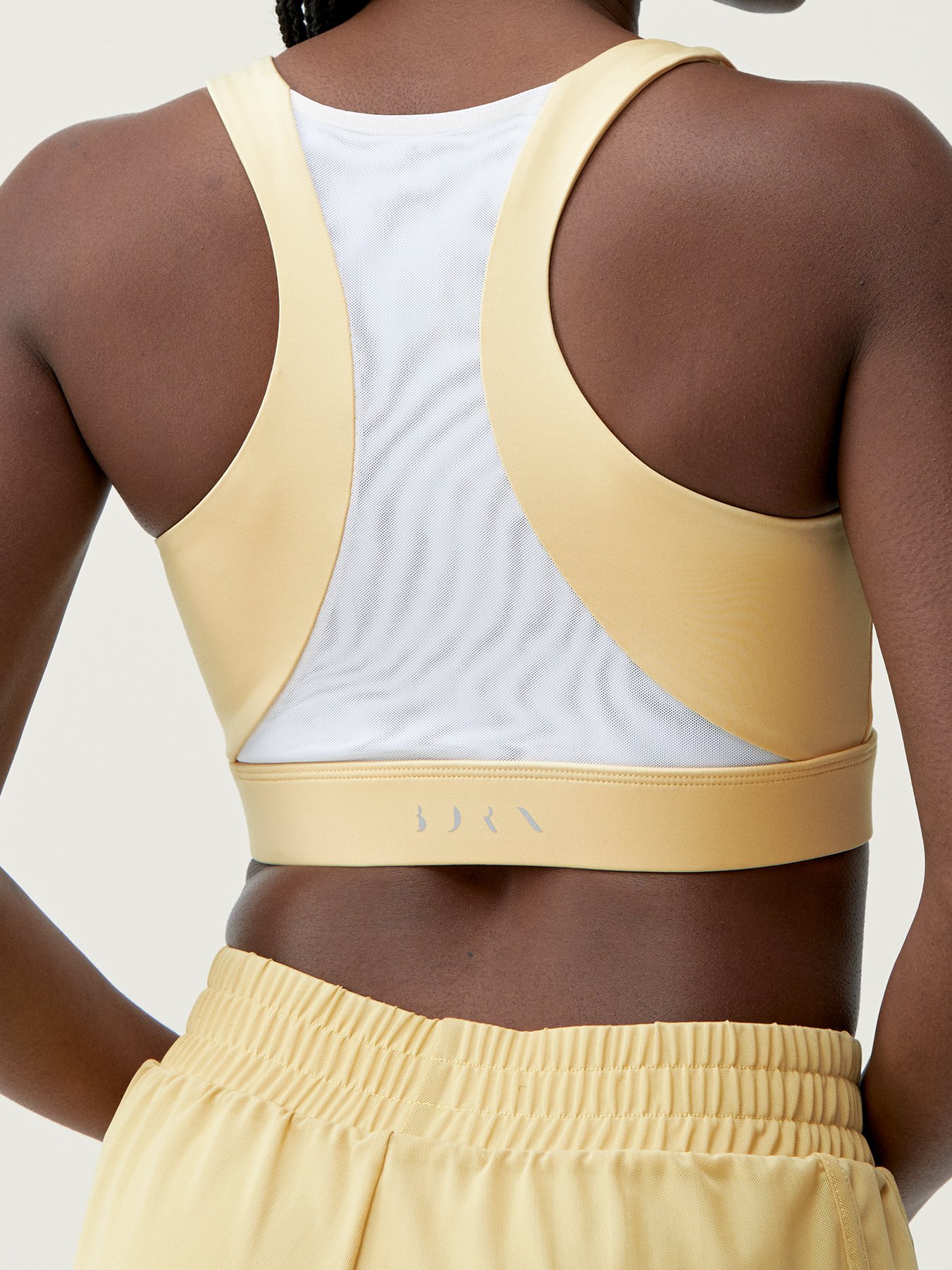 High support sports bra White