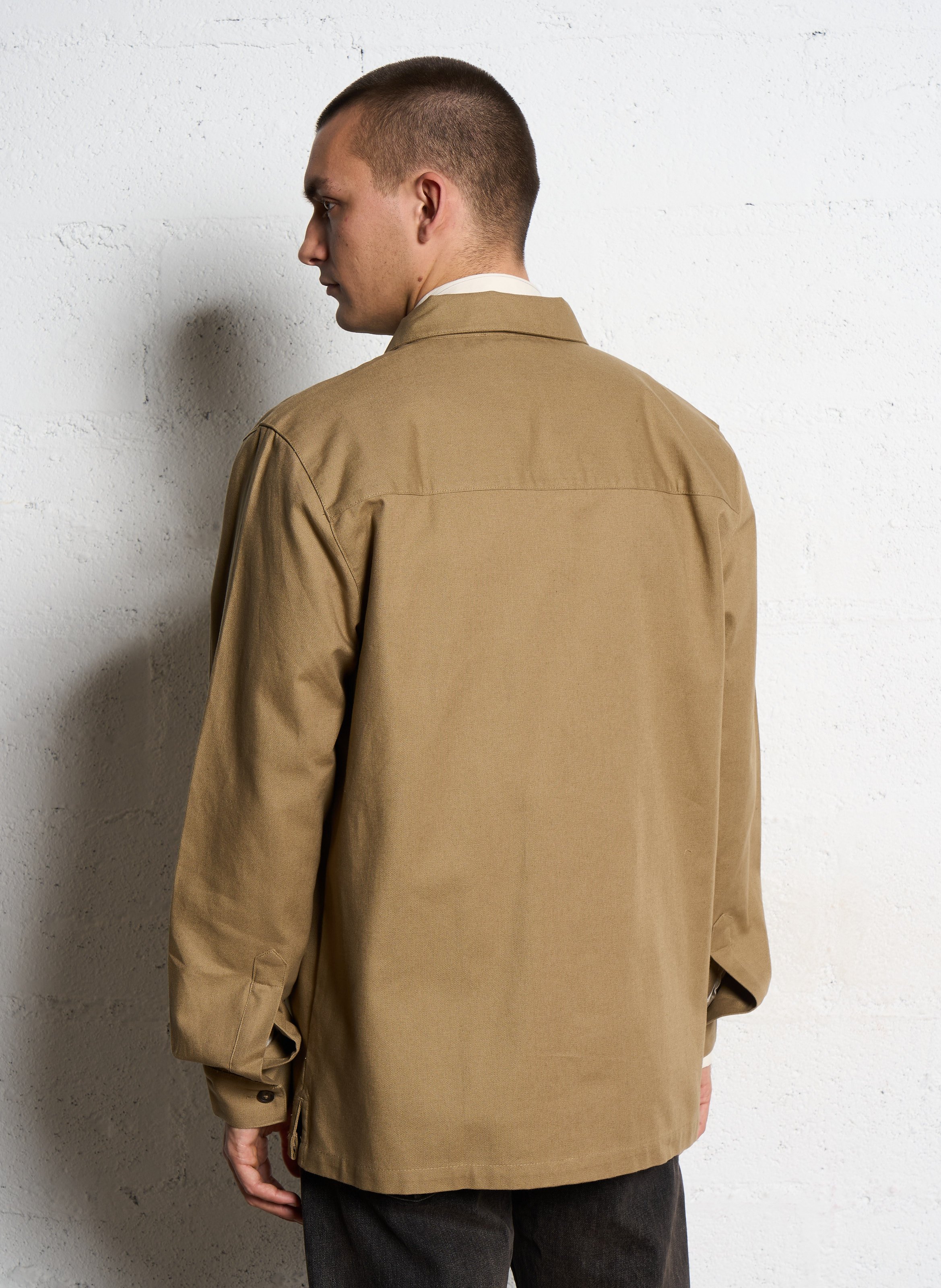 Surchemise oversize en coton FARAH Beige