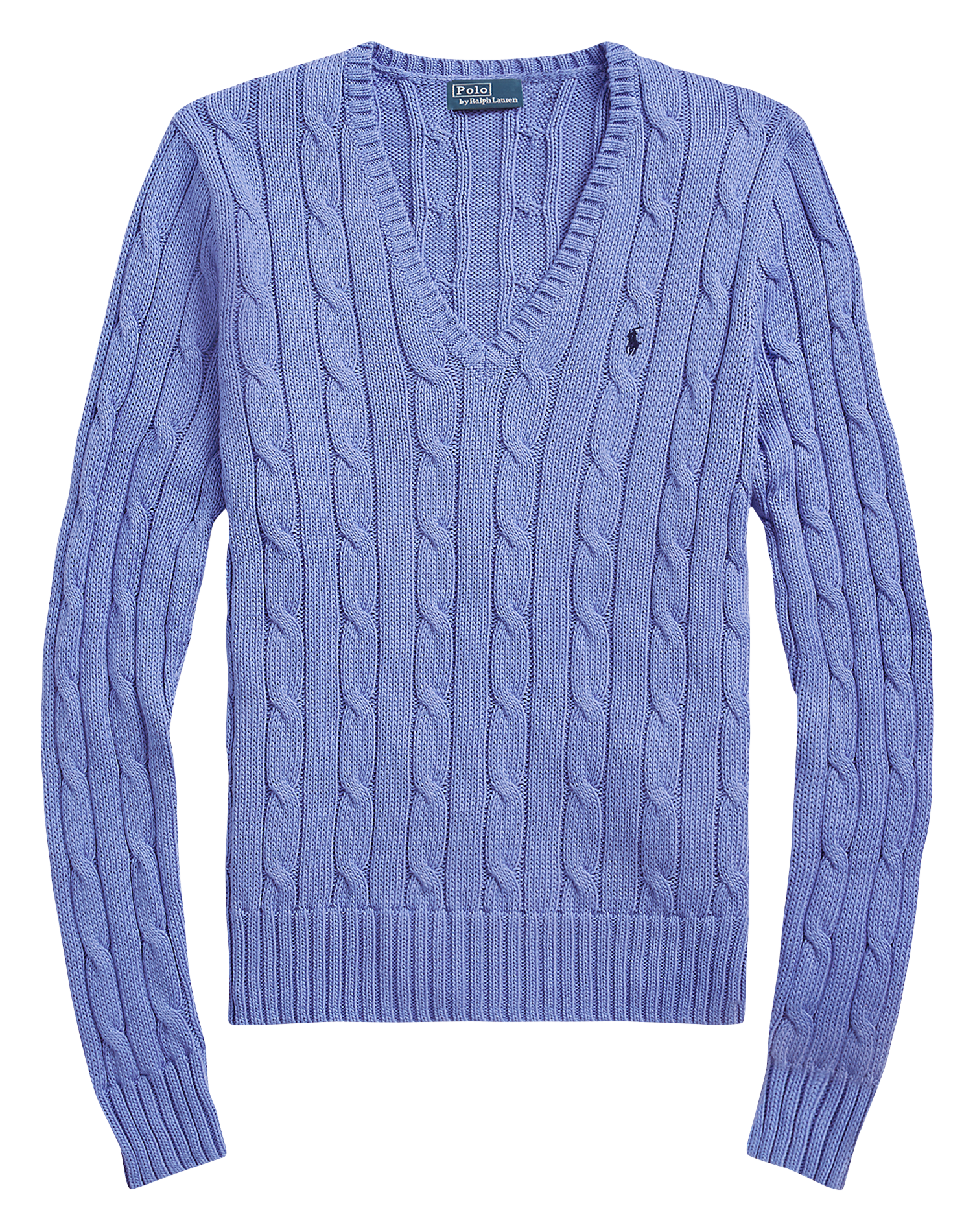 Aansluitende V-hals trui van katoen POLO RALPH LAUREN Blauw