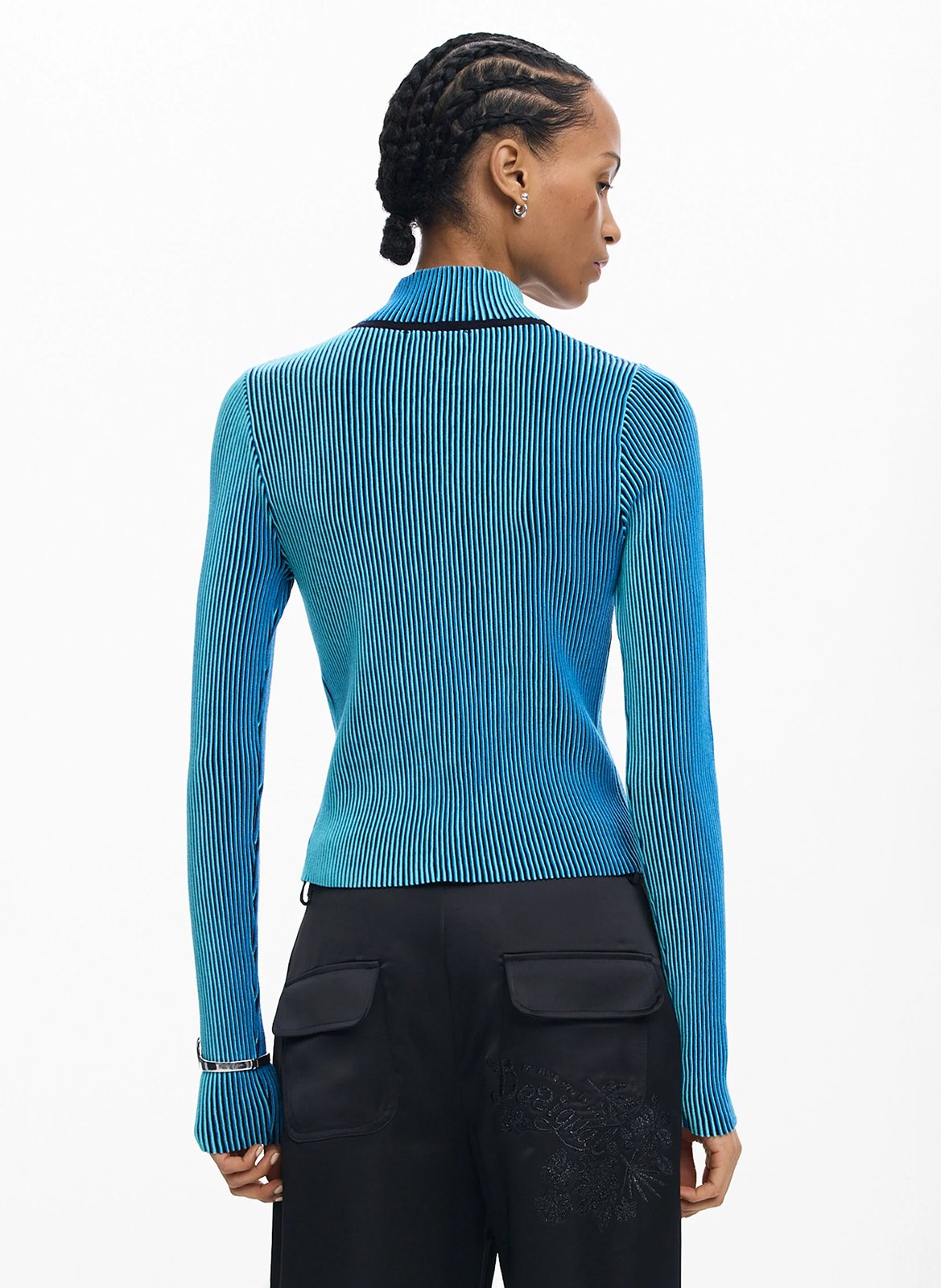 Gilet col montant  DESIGUAL Bleu