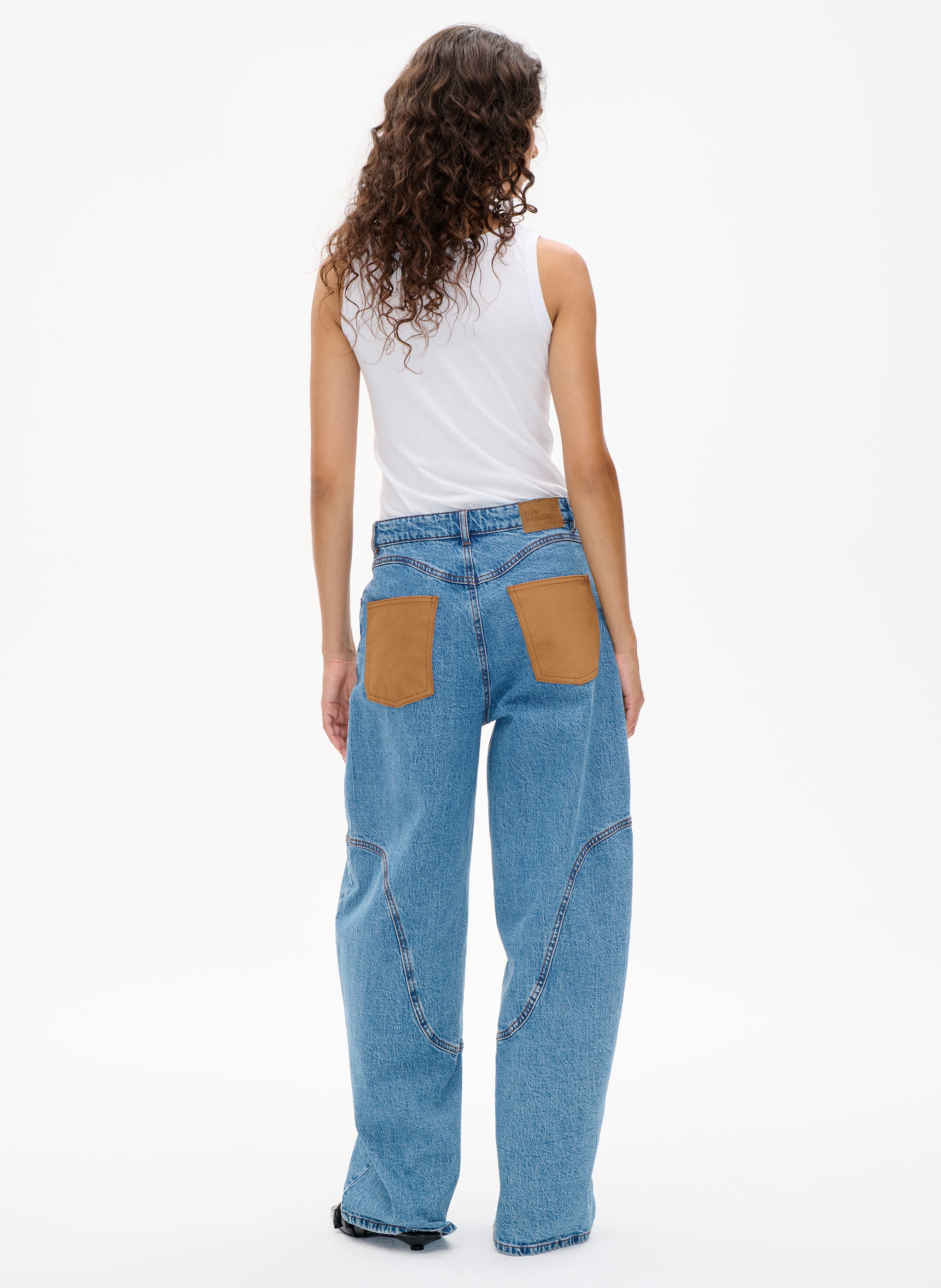 High-waisted balloon jeans in denim BAUM UND PFERDGARTEN Blue
