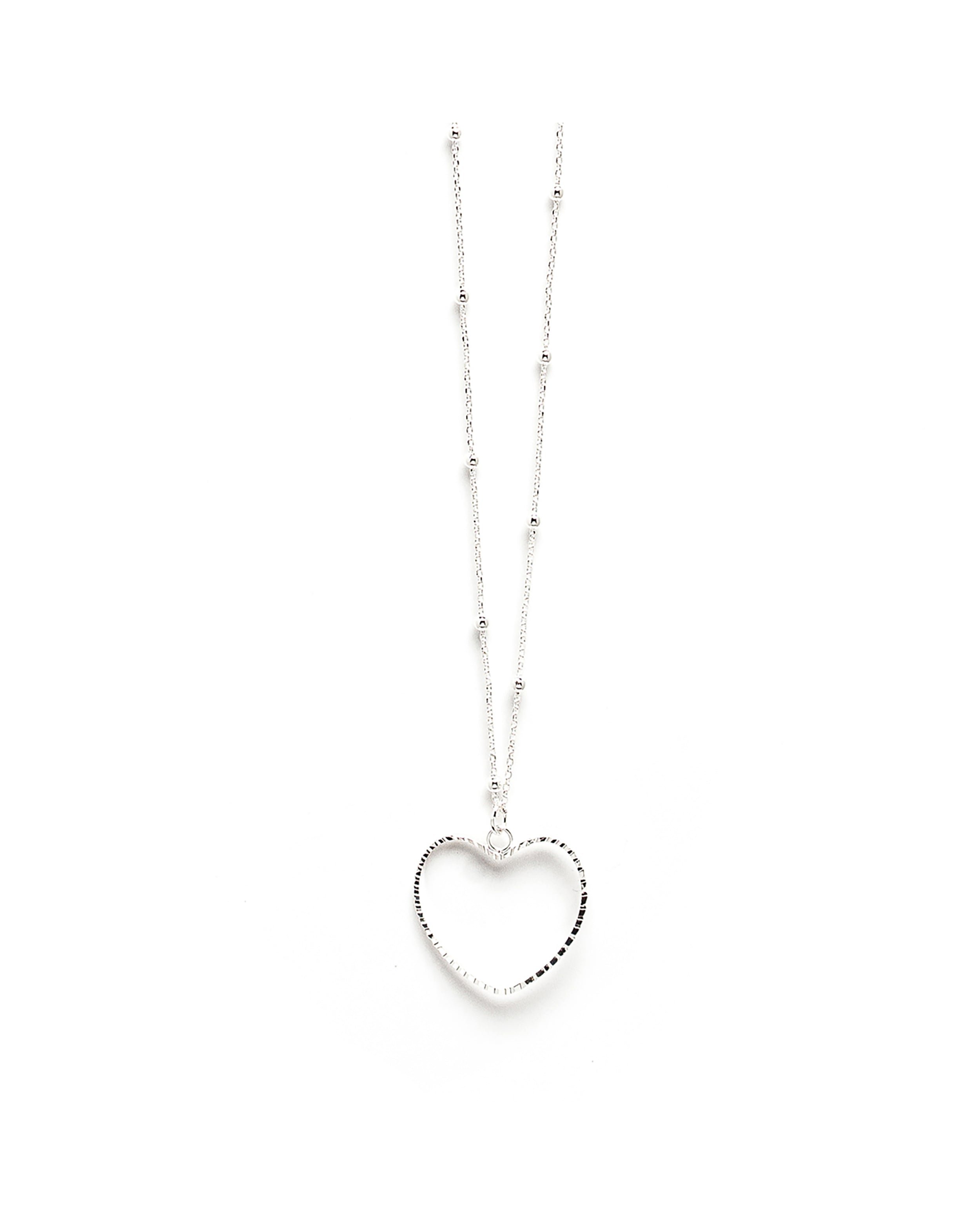 Silver plated heart pendant SilverMONSIEUR SIMONE
