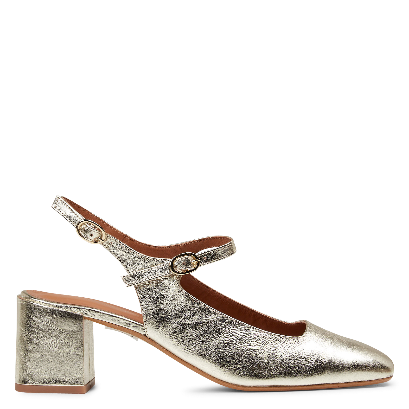 Leather slingbacks MELLOW YELLOW Golden