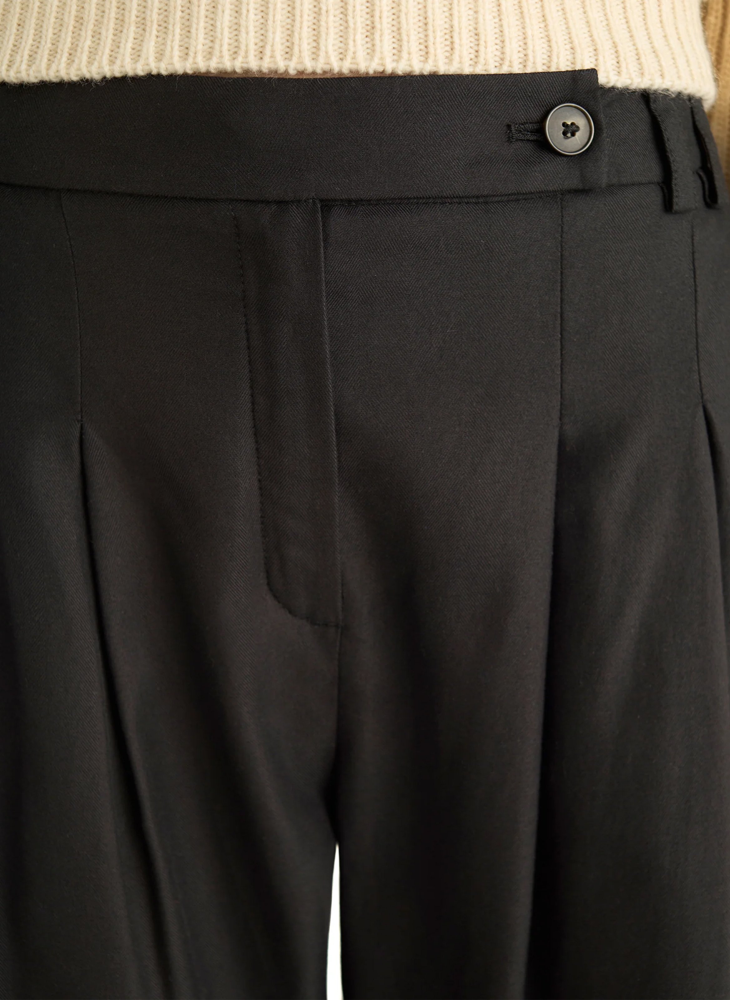 Hose, weit geschnitten - Mit Bundfalten ACOTE Schwarz