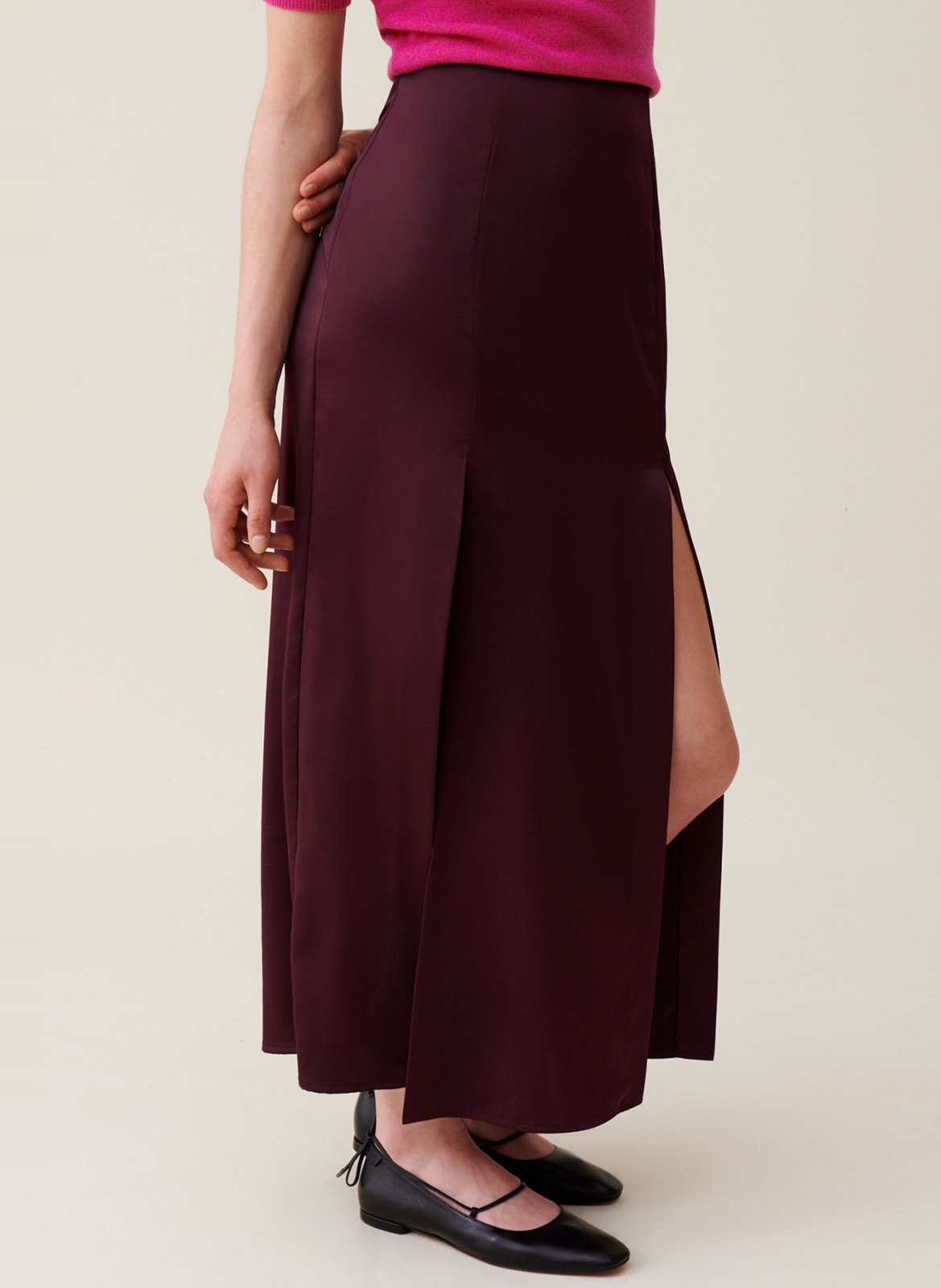 Long straight skirt CLAUDIE PIERLOT Red