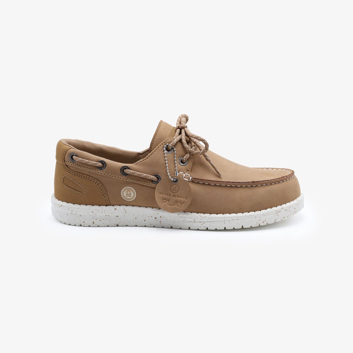 Nubuck deck shoes SERGE BLANCO Beige