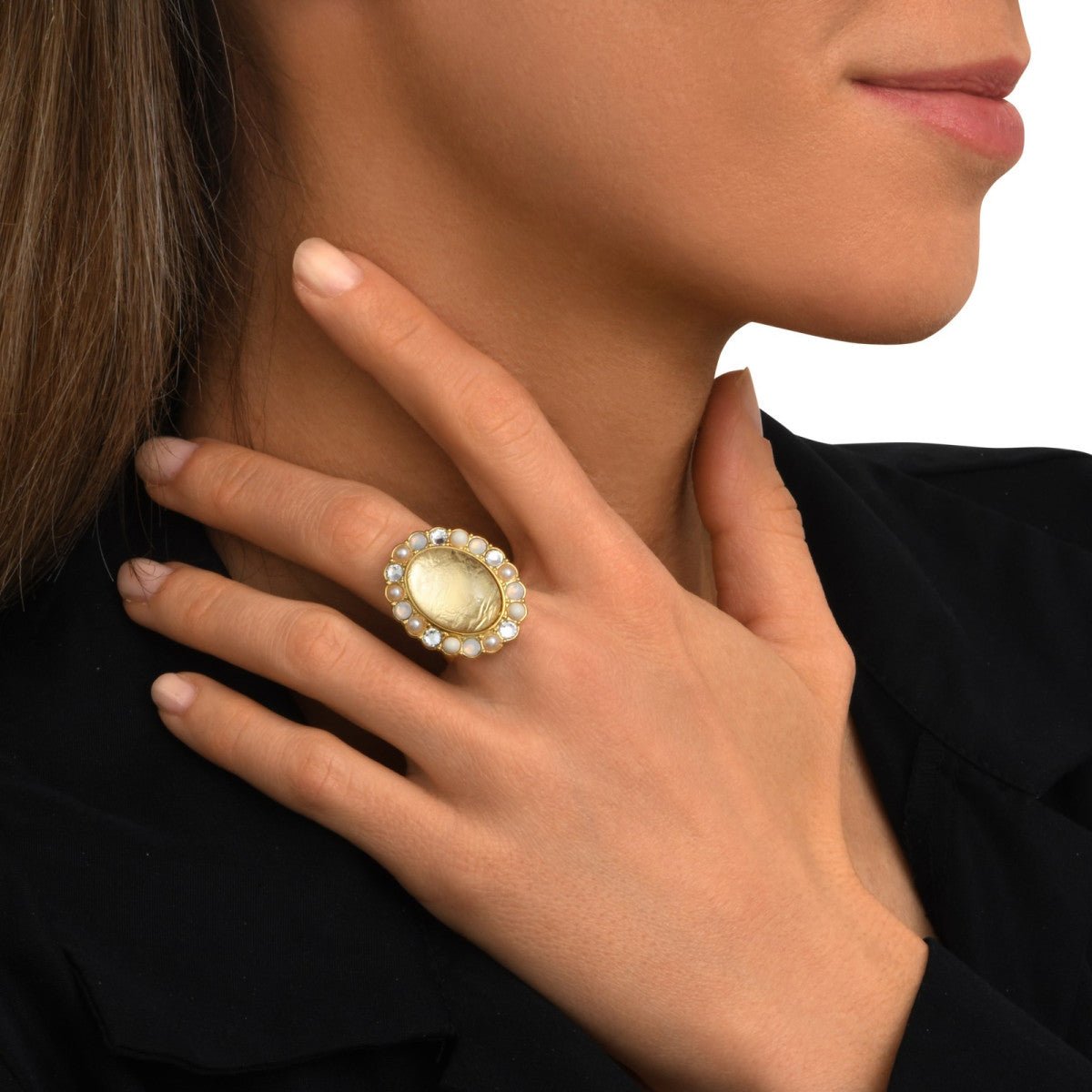 Adjustable gold plated SATELLITE PARIS White