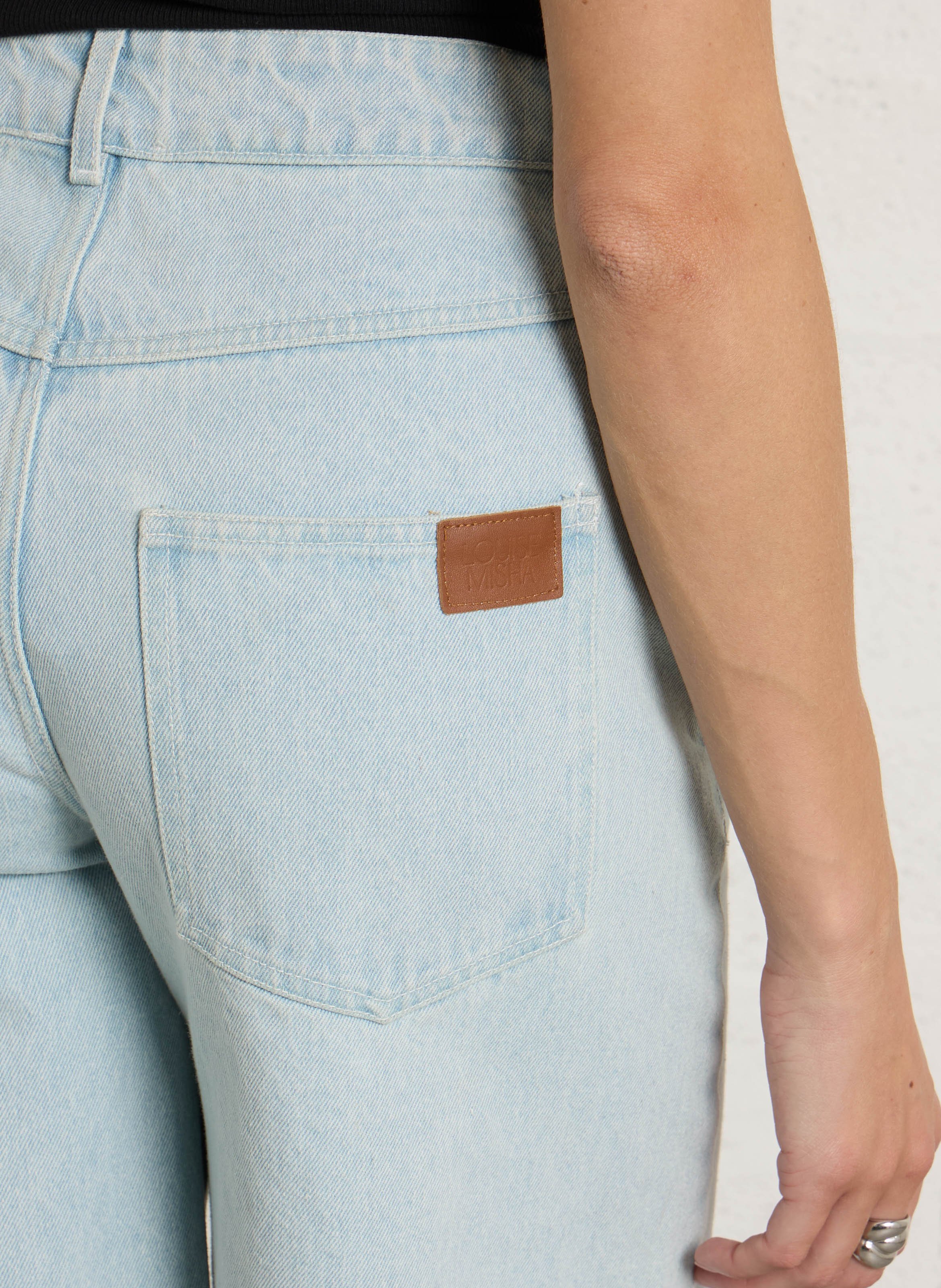 Weit geschnittene Bermuda aus Baumwolle LOUISE MISHA Blau