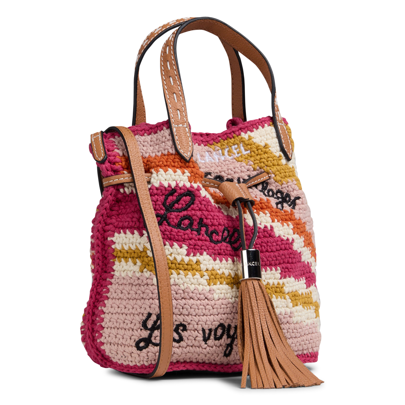 Sac sceau imprimé à broderies LANCEL Multicolore