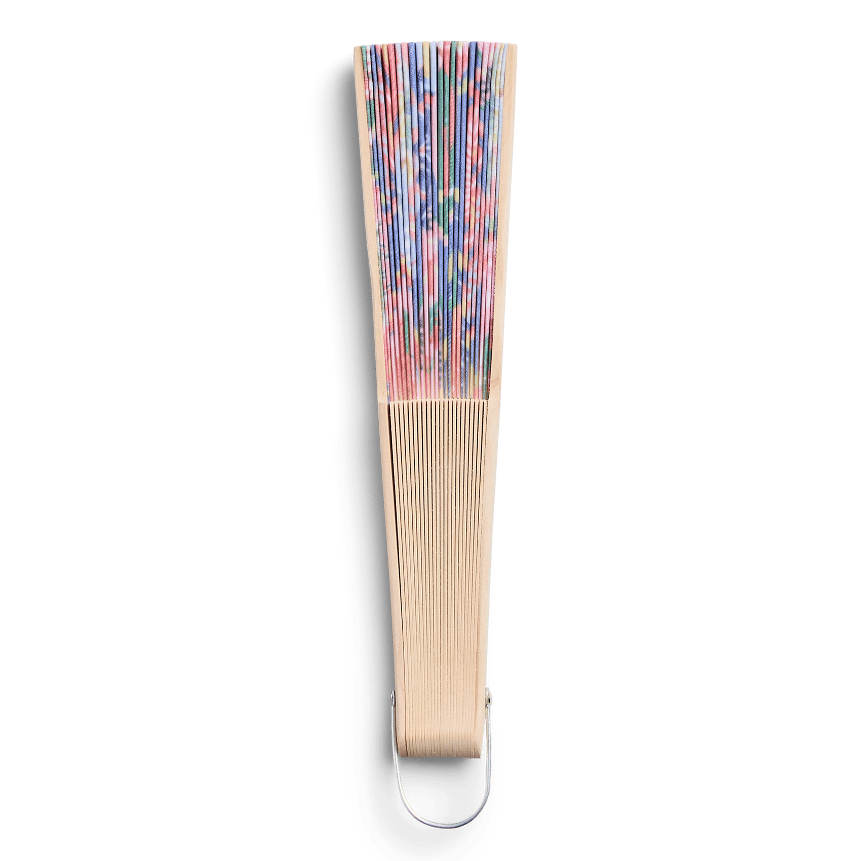 Eventail imprimé PIECES Bleu