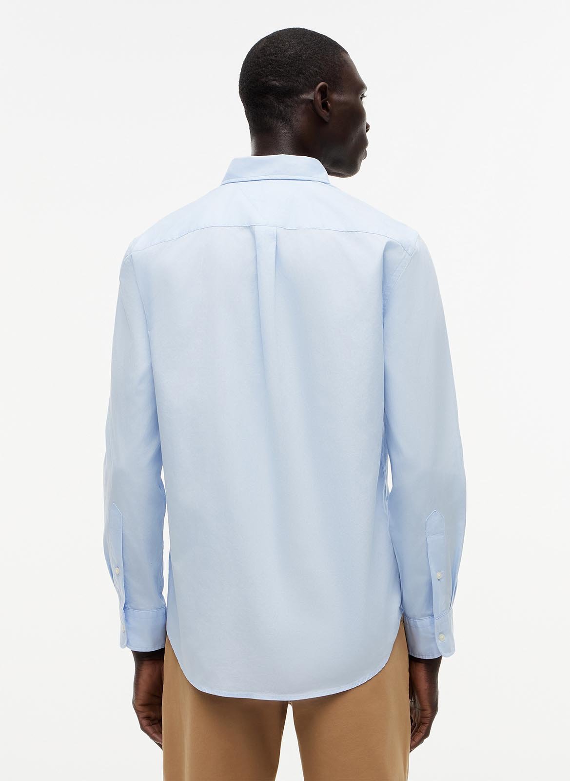 Straight buttoned cotton shirt TOMMY HILFIGER Blue