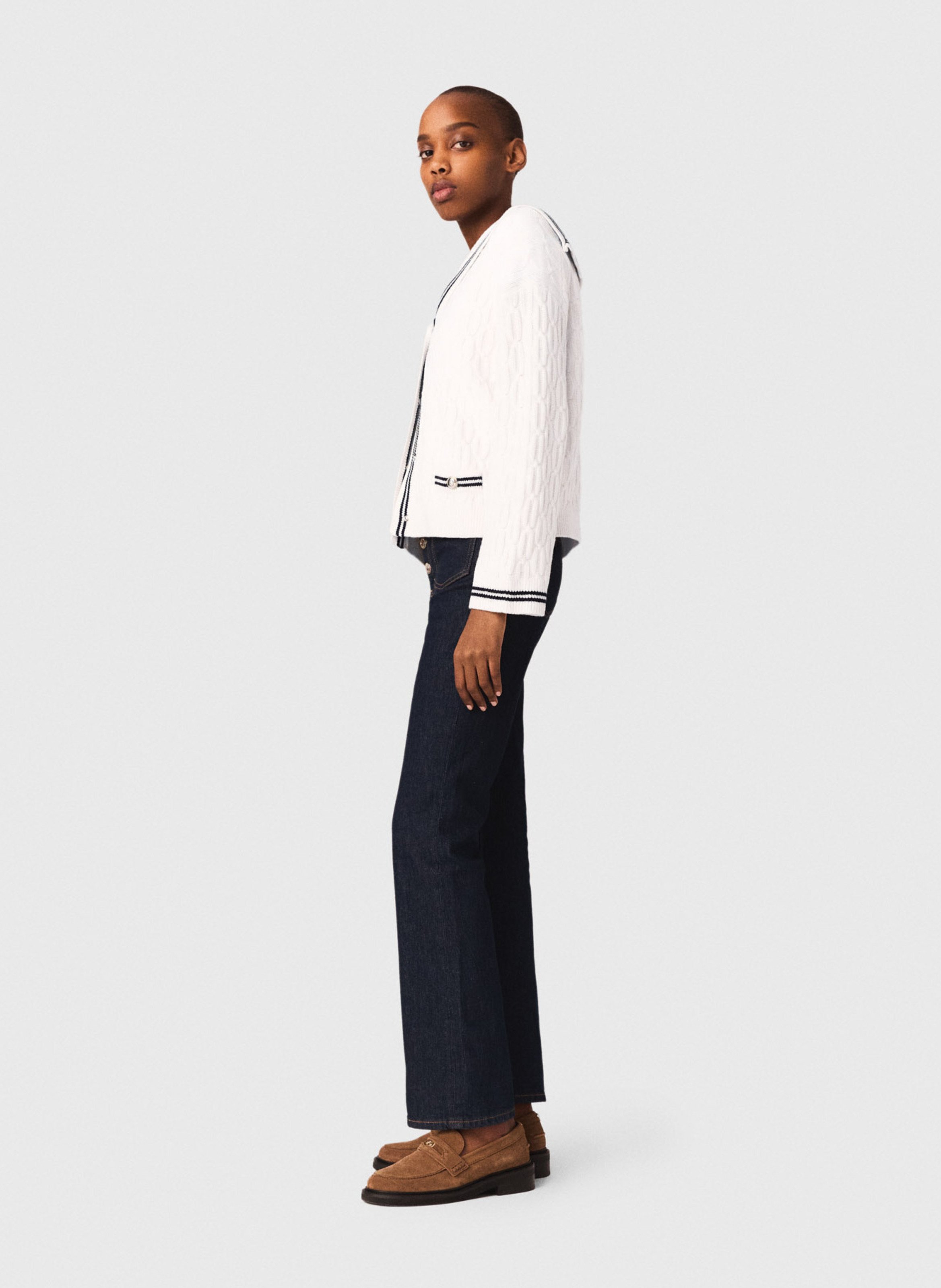 Jeans met hoge taille MAJE Blauw