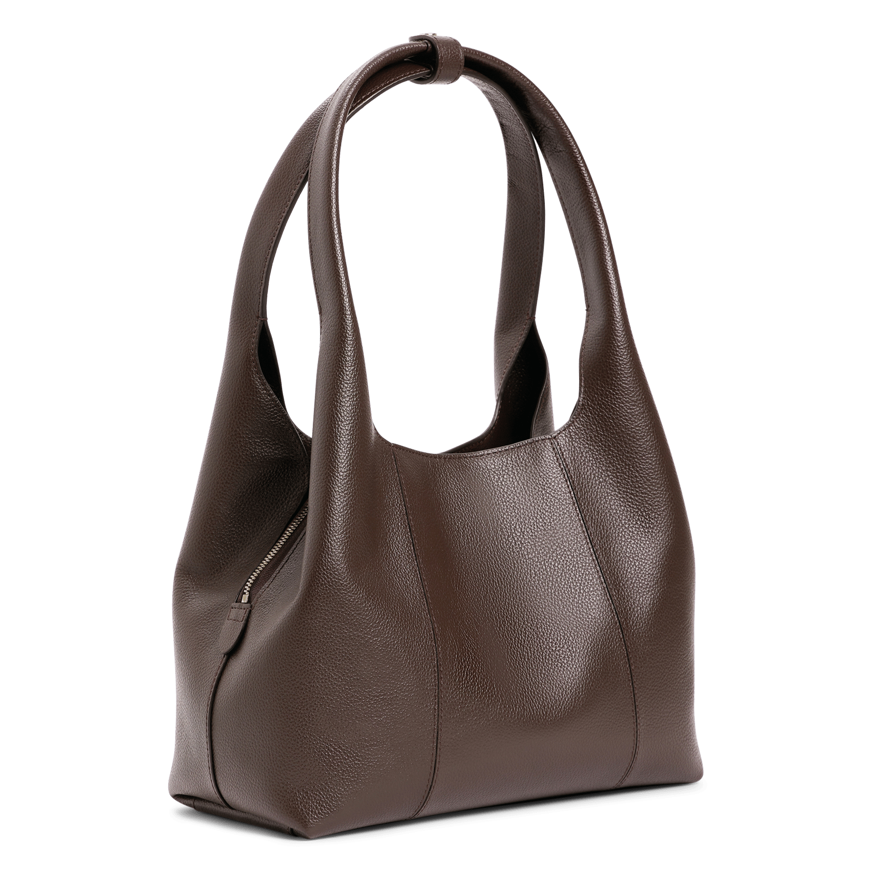 Sac porté épaule en cuir grainé LE TANNEUR Marron