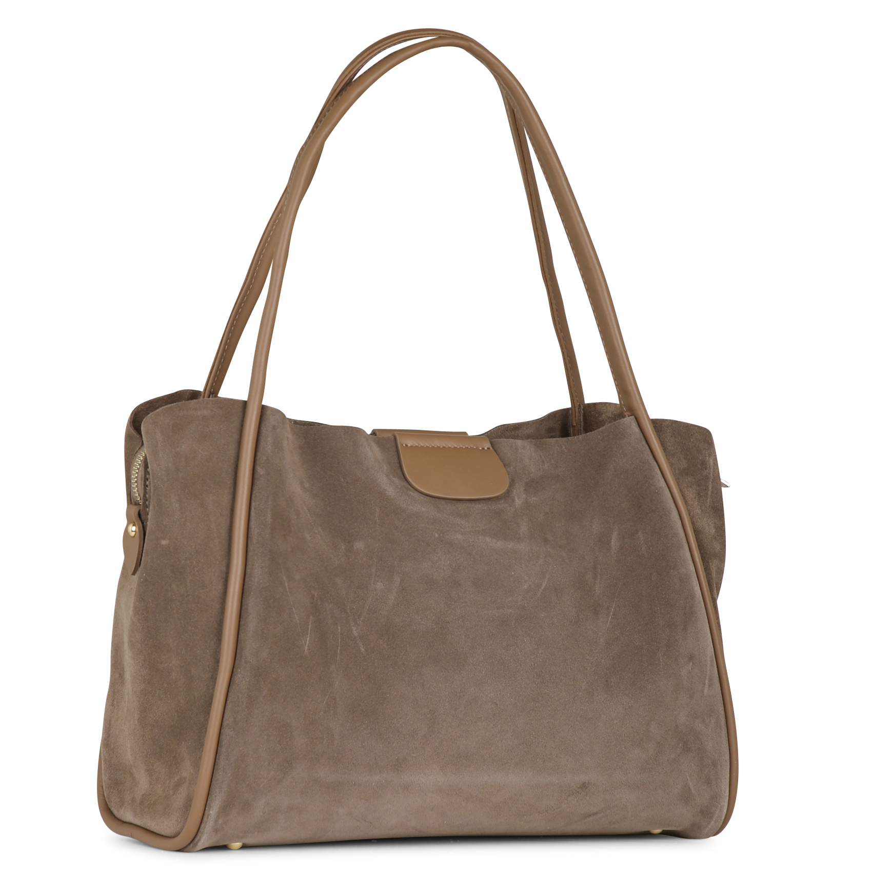 Large shoulder tote bag in cowhide leather LANCASTER PARIS Brown