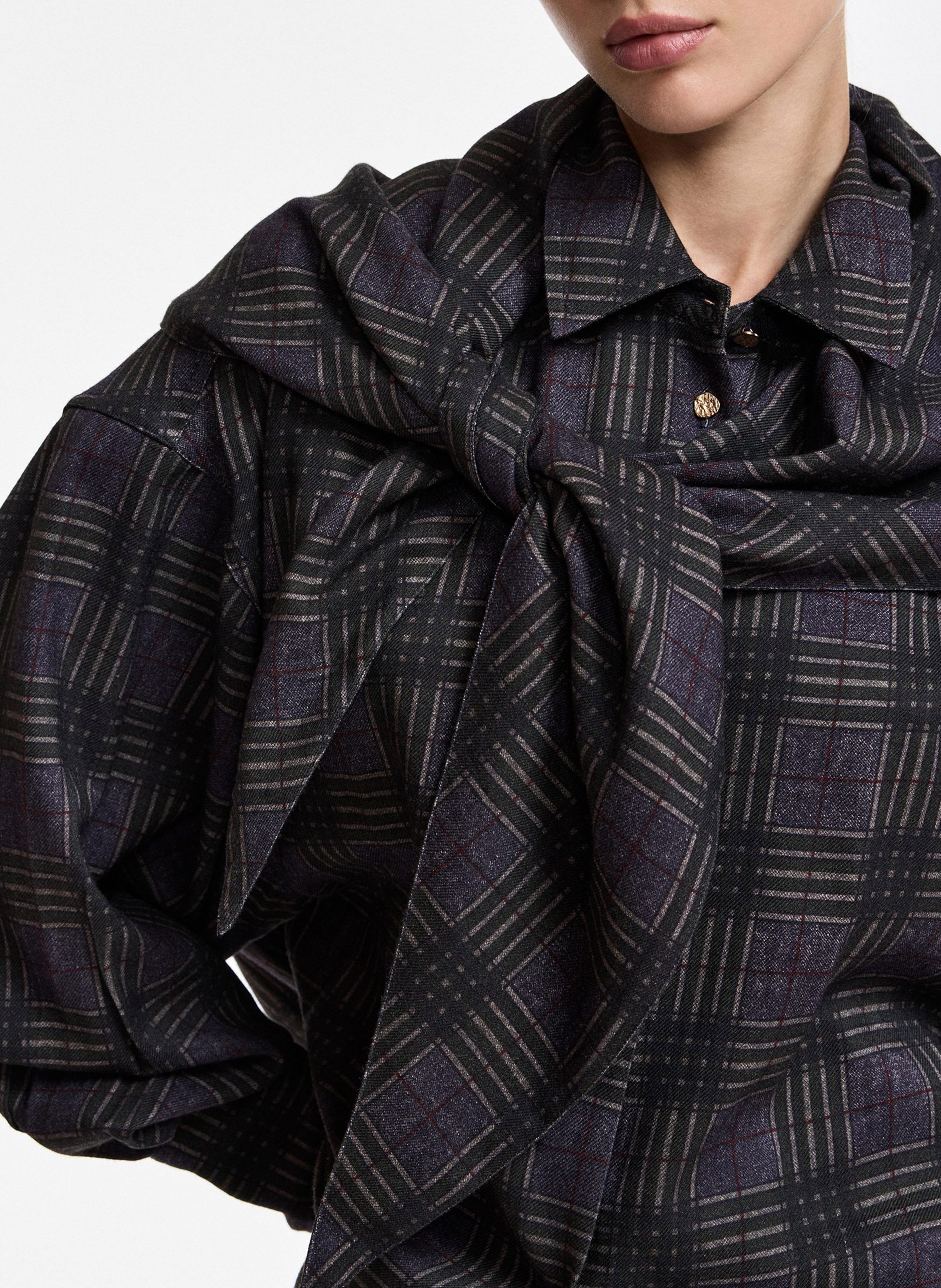 Straight-cut cotton-blend shirt with classic collar ESSENTIEL ANTWERP Grey
