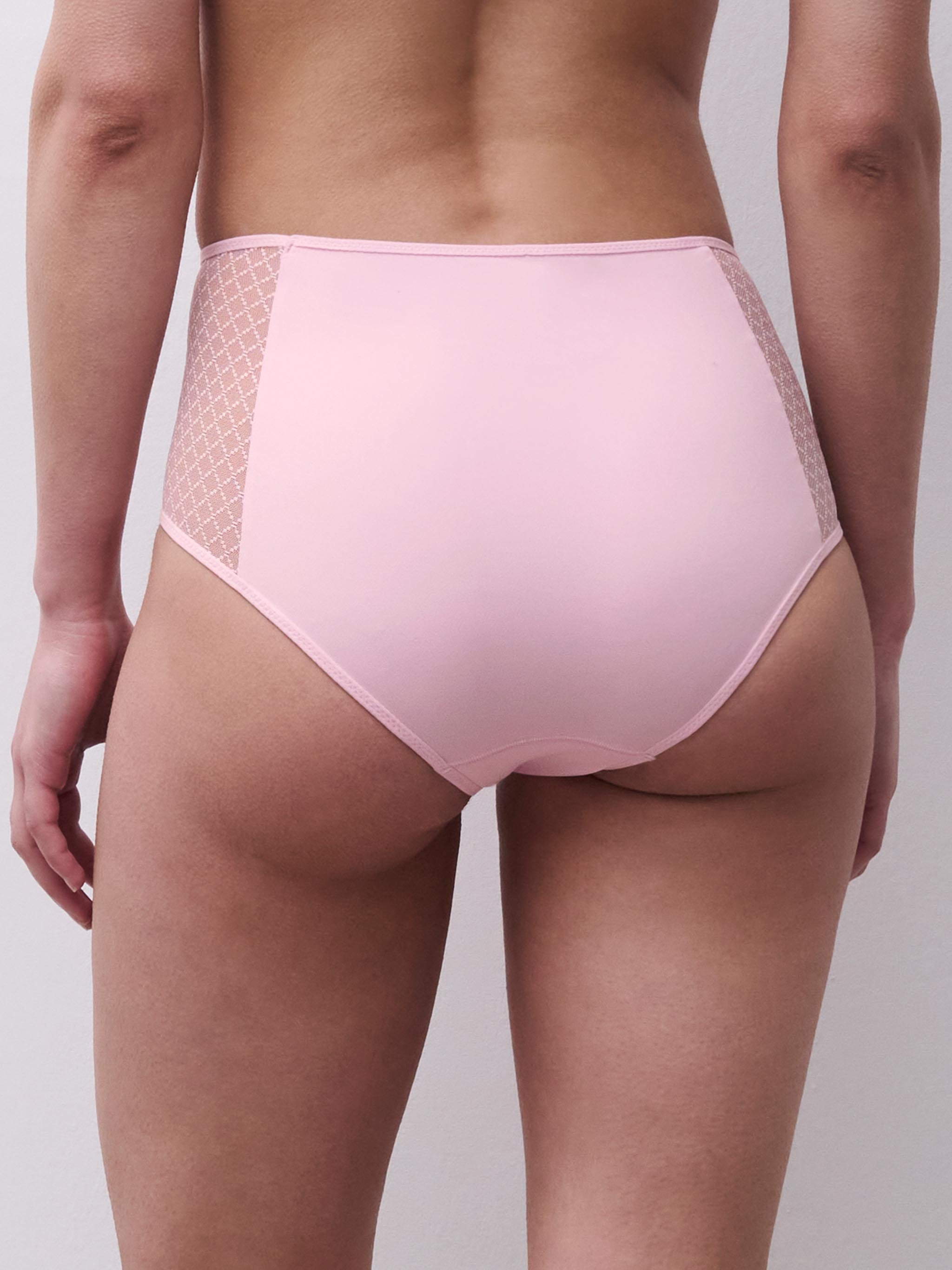 High-waisted lace panties CHANTELLE Pink