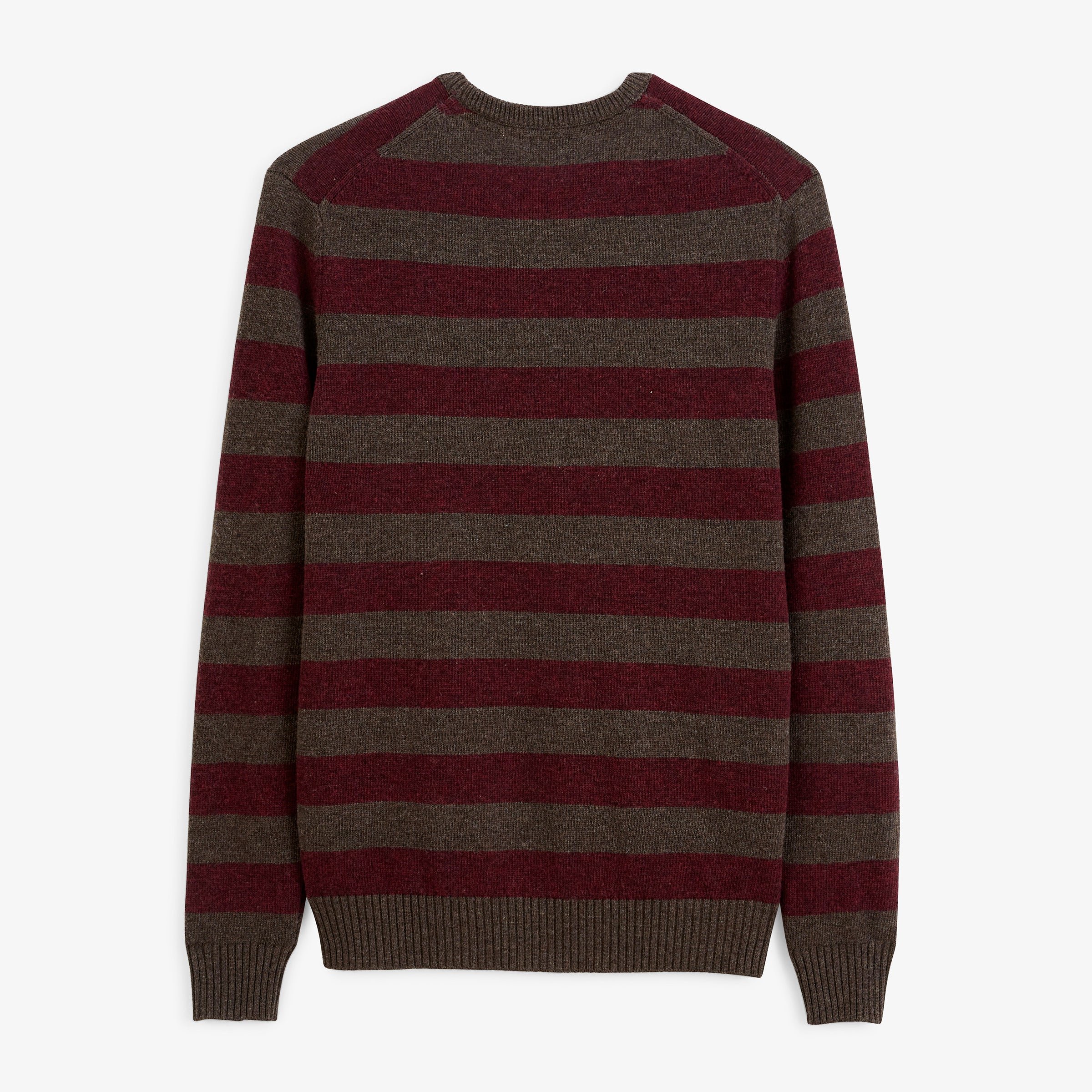 Mirzan Brownie Brown Striped Wool Crew-Neck Sweater SERGE BLANCO Brown
