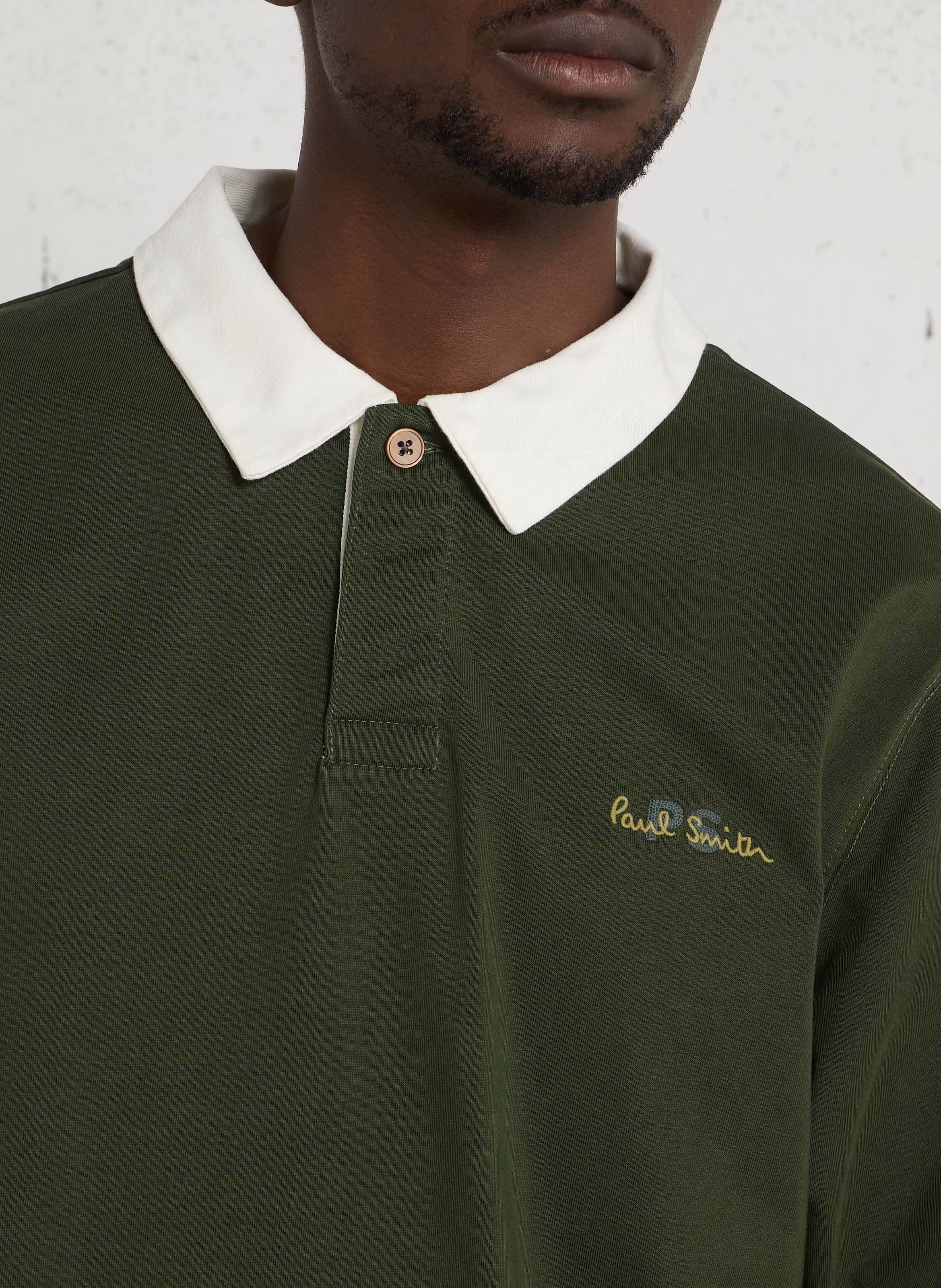 Polo manches longues droit PAUL SMITH Vert