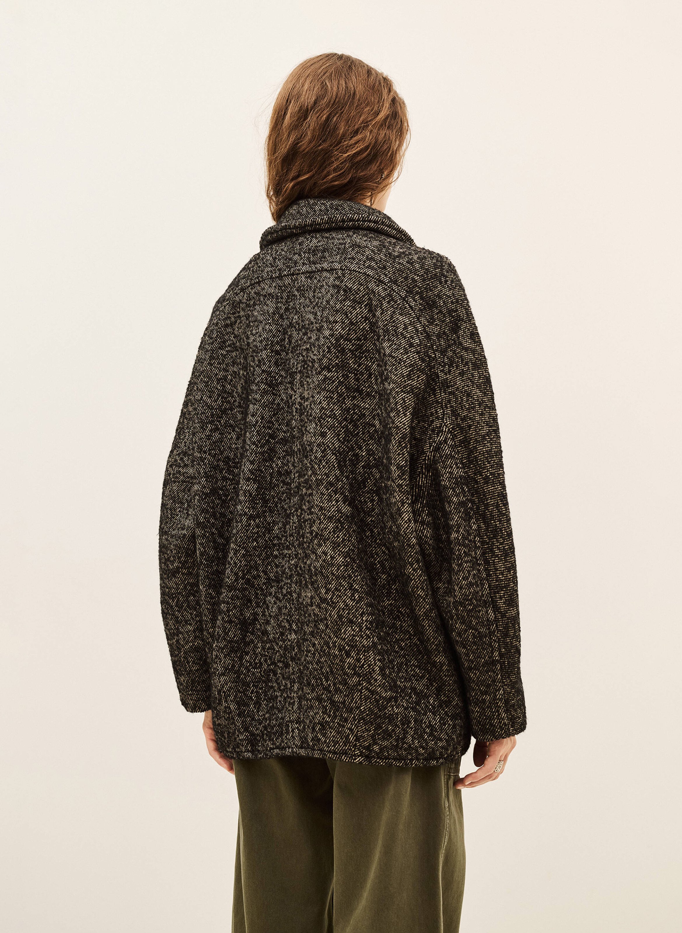 Manteau ample col montant  BA&SH Noir