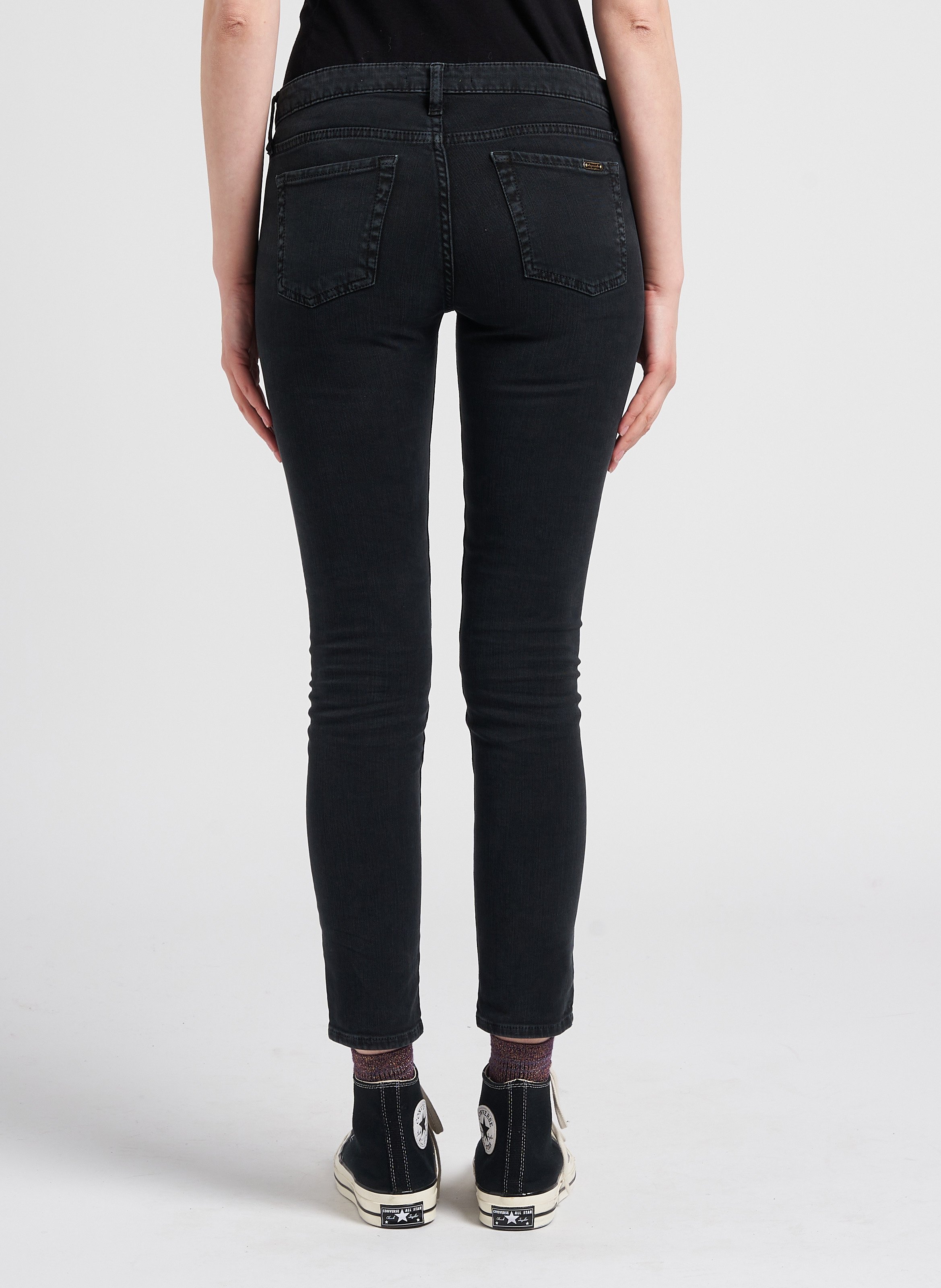 Slim-fit jeans met normale taille ACQUAVERDE Zwart