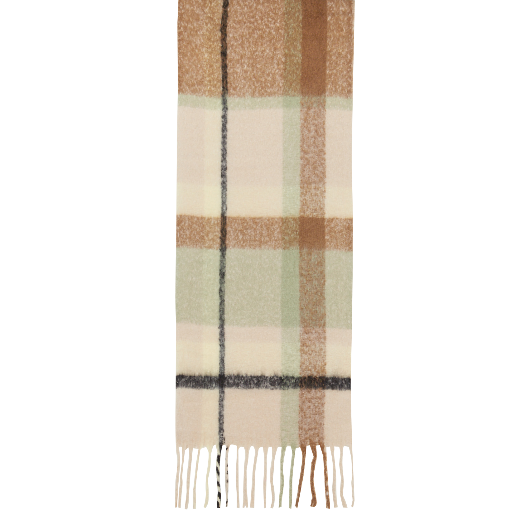 Striped scarf PIECES Beige