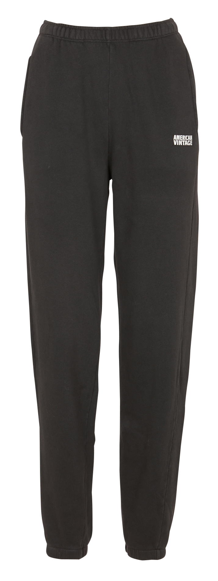 Jogginghose aus Baumwoll-Mix mit hohem Bund AMERICAN VINTAGE Schwarz