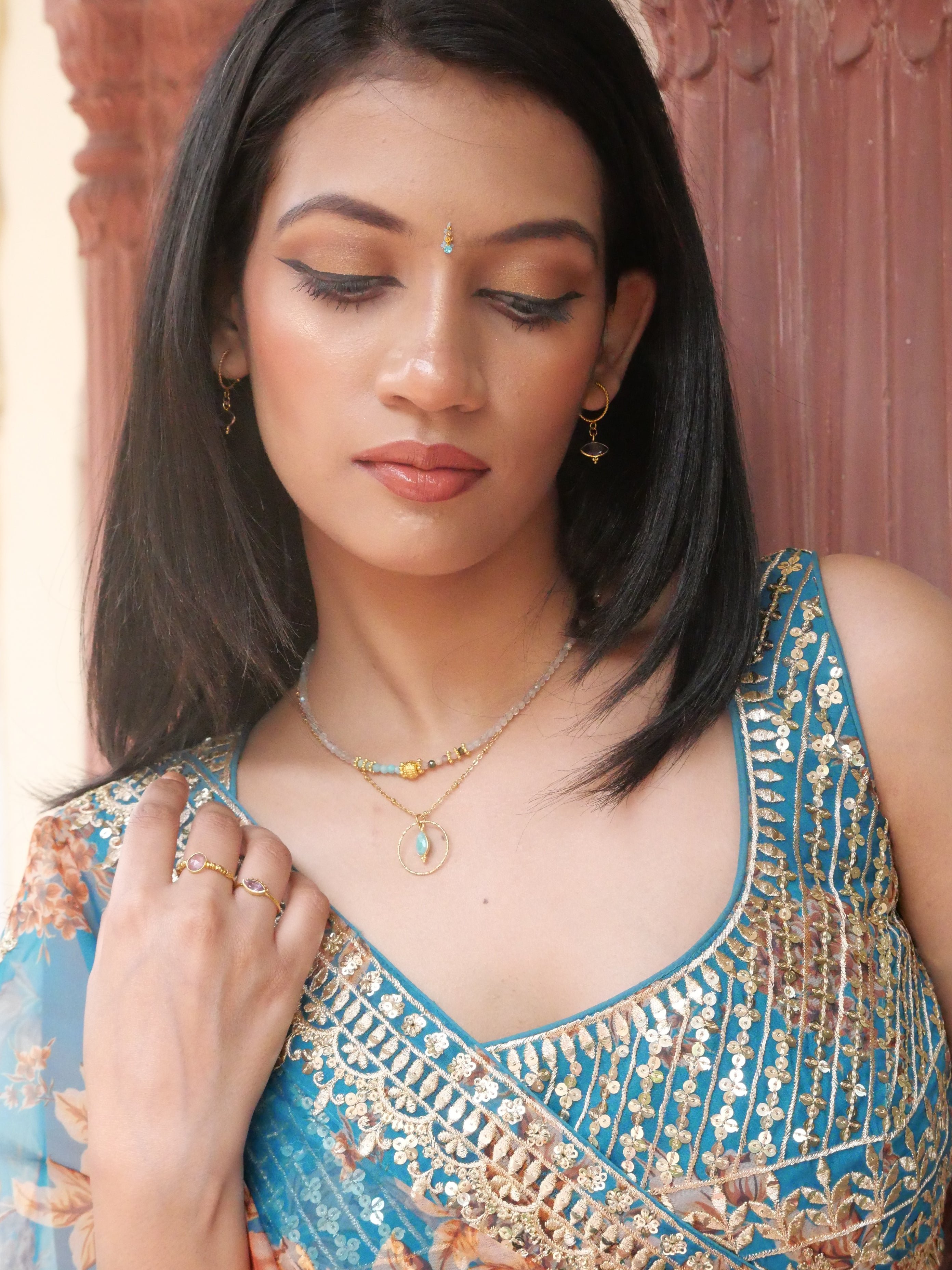 Labradorite necklace GINANDGER Multicolored