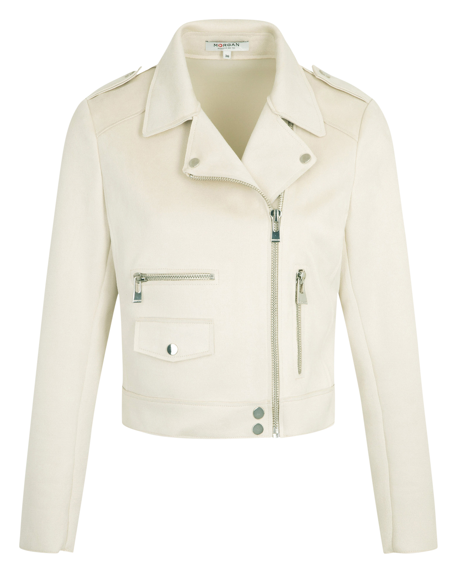 Kurzer Blouson mit Reißverschluss MORGAN Beige