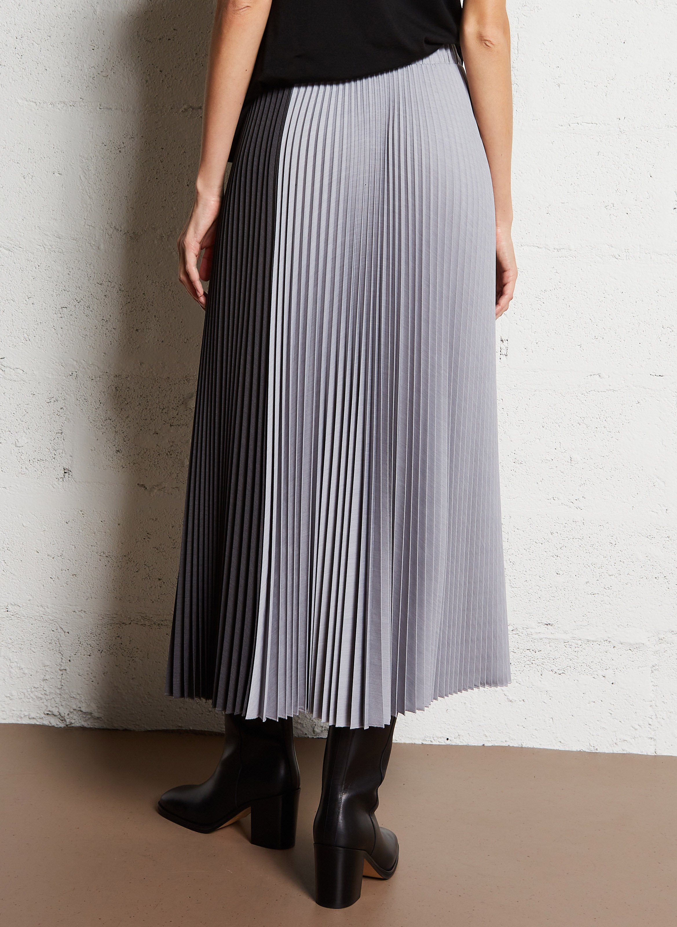 Jupe longue plissée IMPERIAL Argent