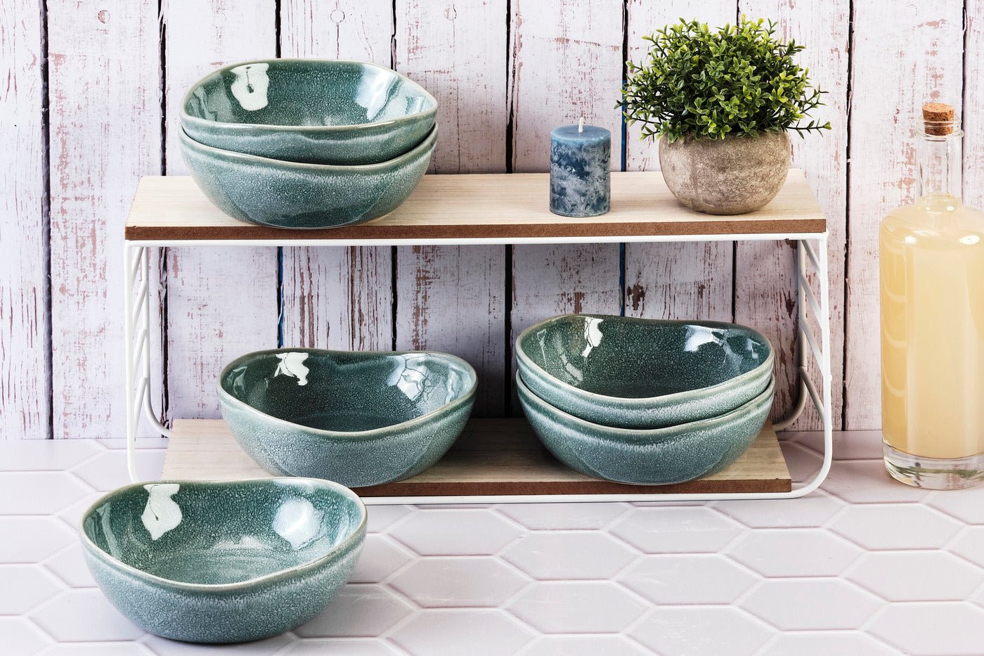 Magma bowl ø18.5cm - set of 6 - mint BJORN Blue