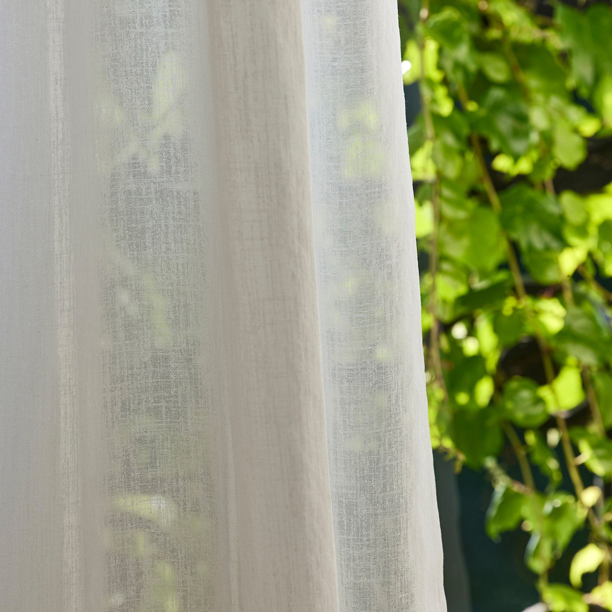 MILOS - Net curtain with eyelets MADURA White