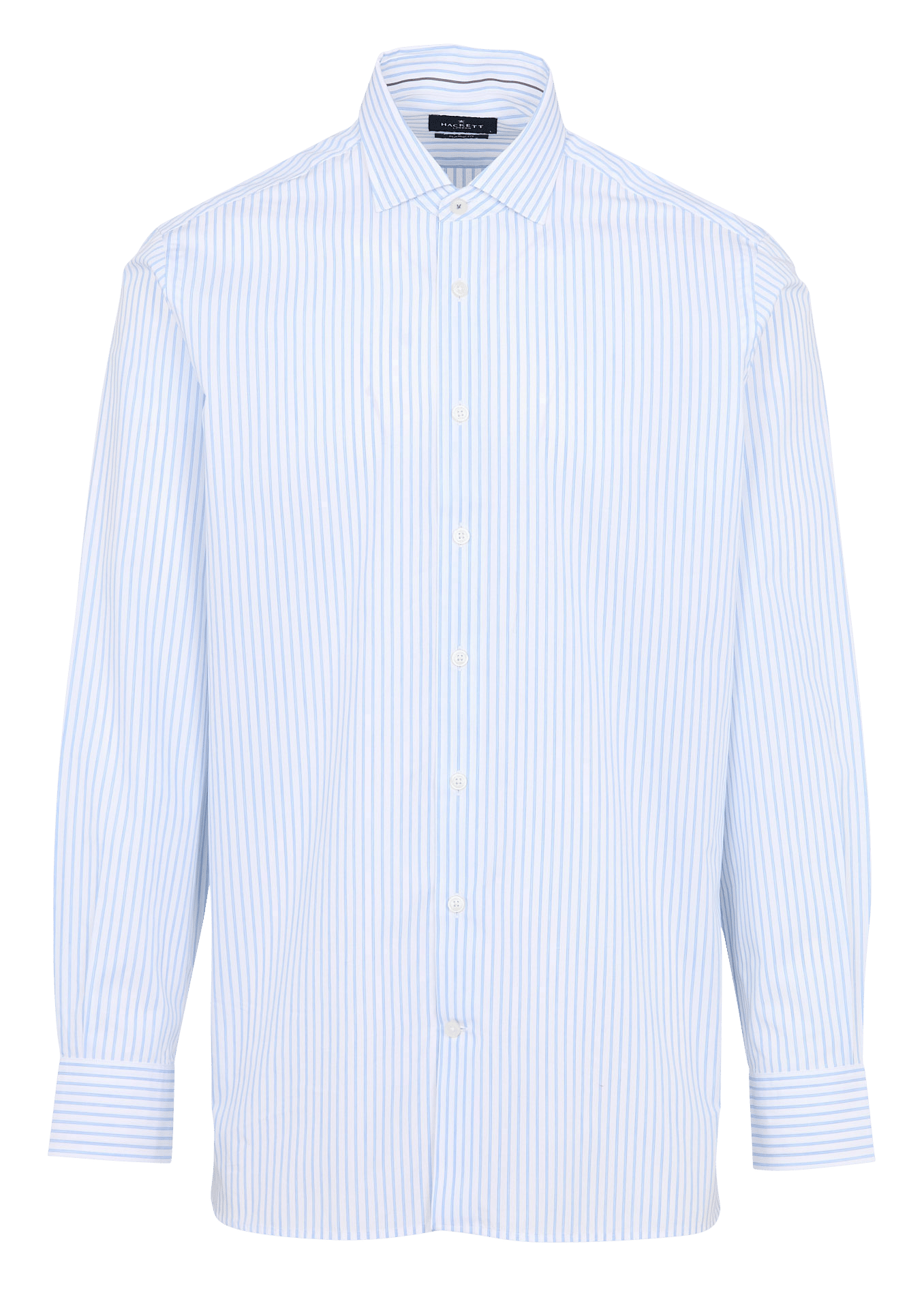Chemise droite en coton rayé HACKETT Bleu