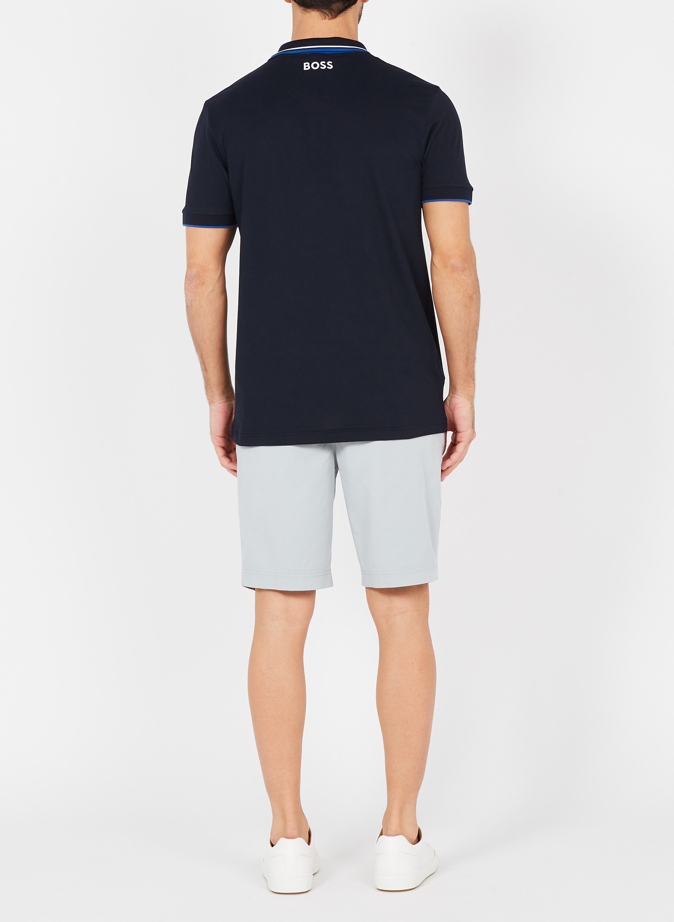 Cotton-blend polo shirt BOSS Blue