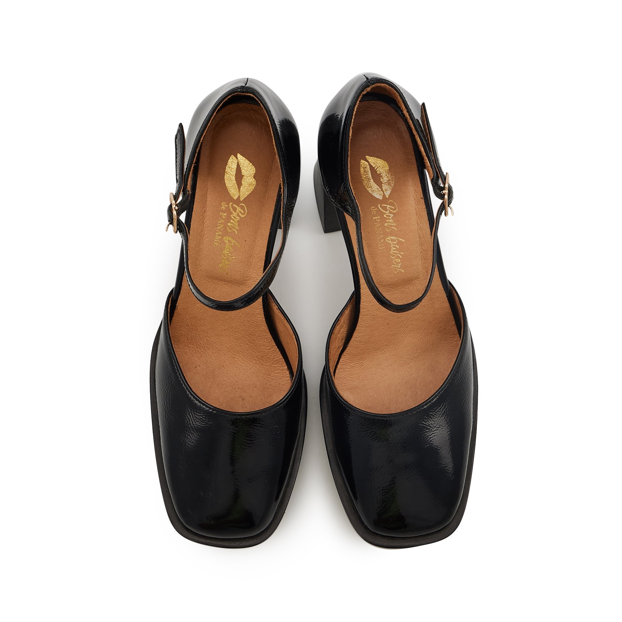 Leather Mary Janes BONS BAISERS PARIS Black