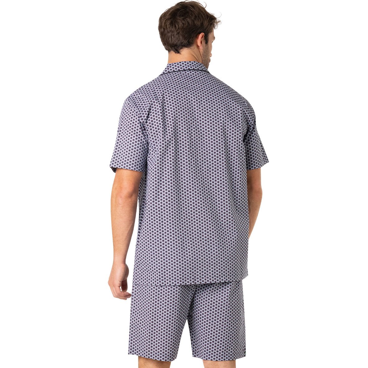 Short open men's poplin pajamas by Eminence EMINENCE Blue