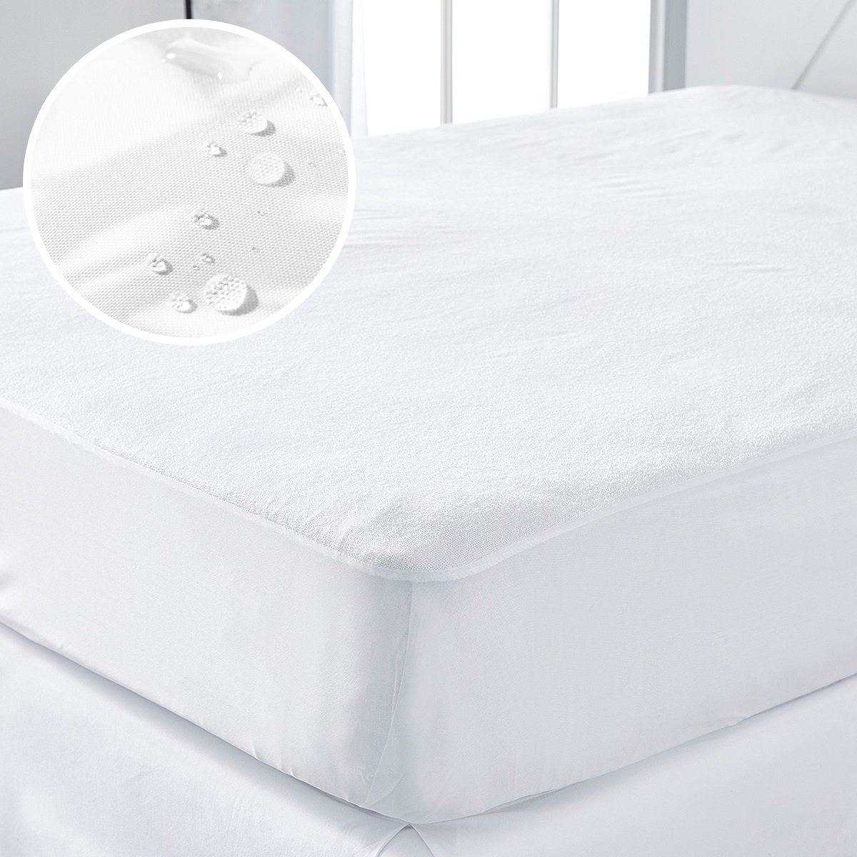 Anti-dust mite mattress protector TODAY LINGE DE MAISON White