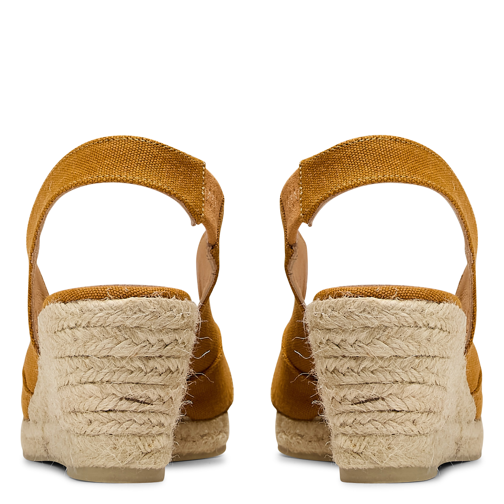 Espadrilles à talon en coton bio CASTANER Orange