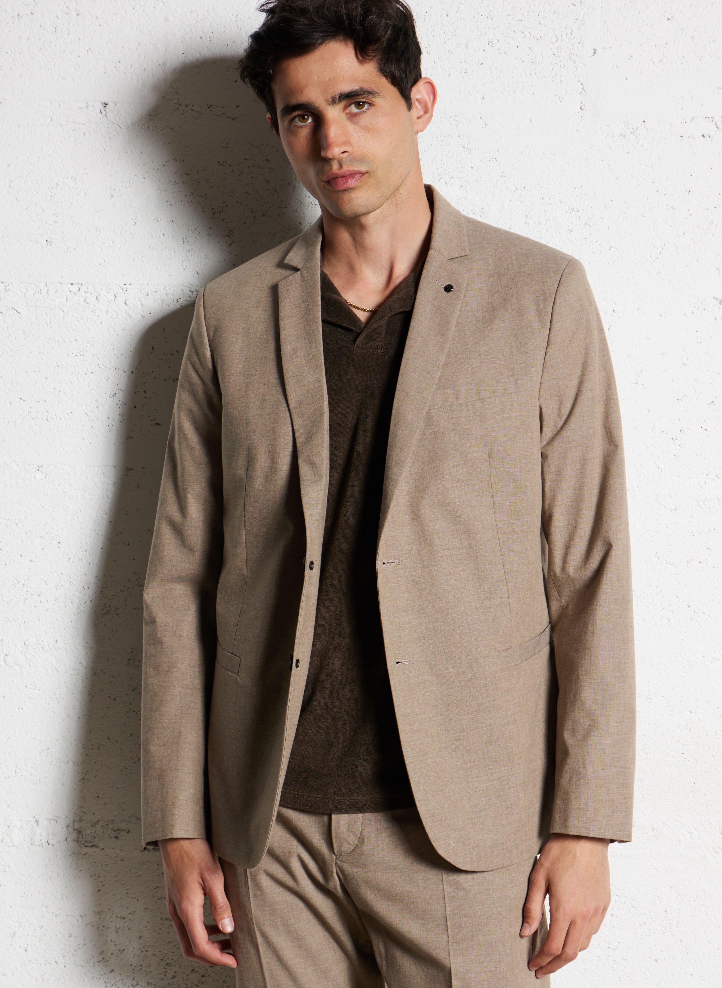 Baumwoll-Blazer IKKS Beige