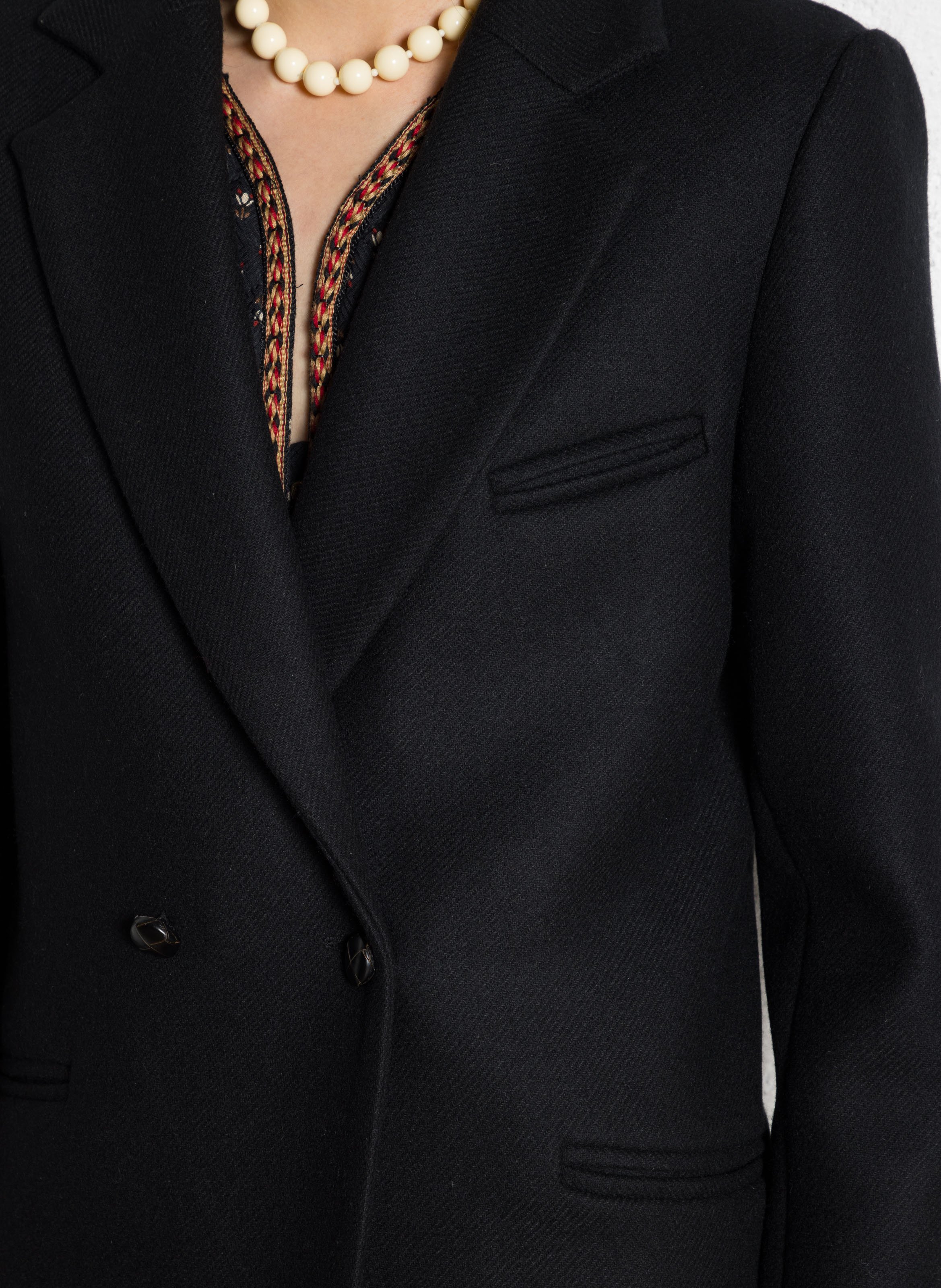 Long floral print viscose dress MAISON HOTEL Black