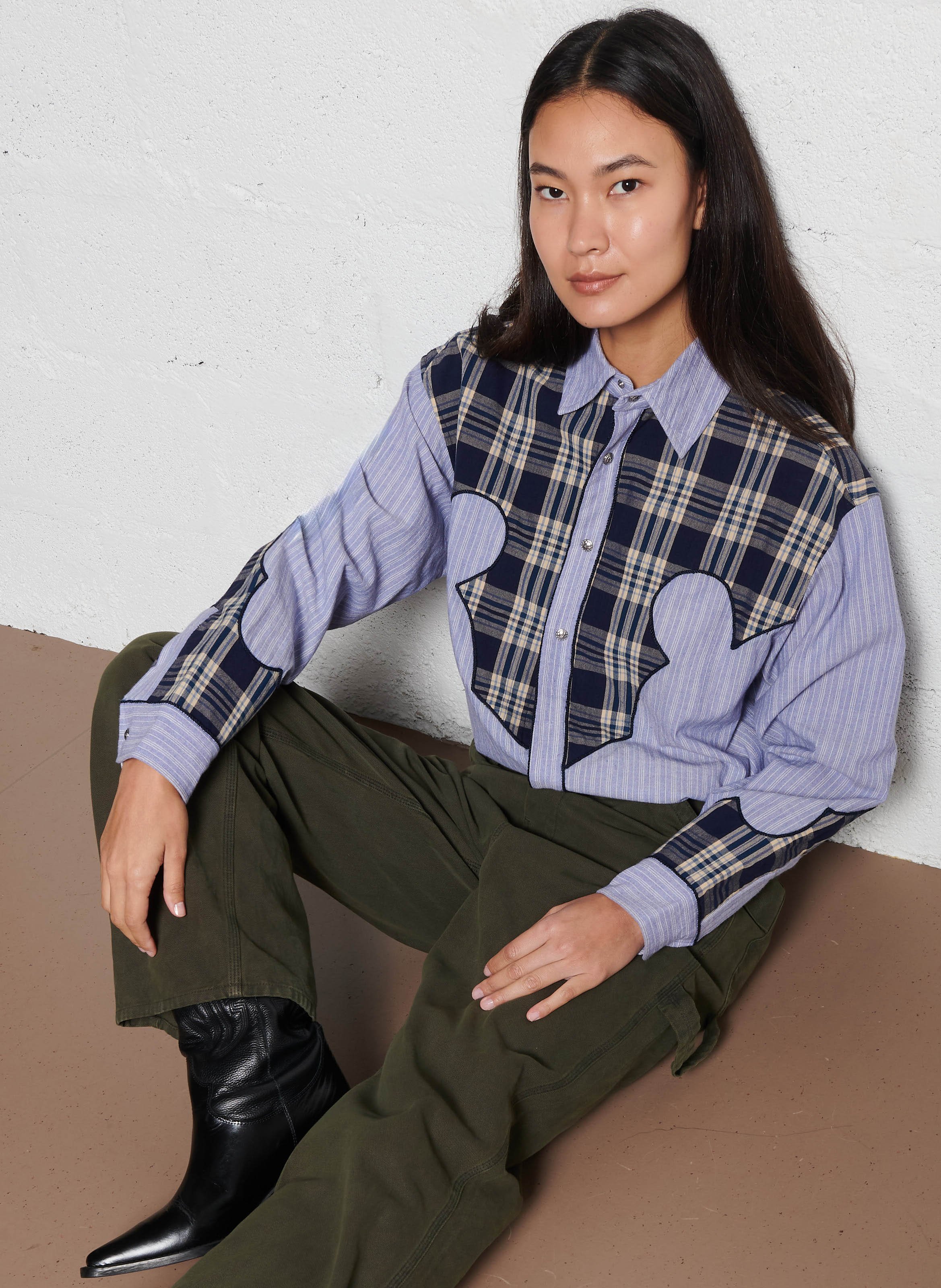 Capri - Einfarbige Oversize-Bluse LAURENCE BRAS Blau