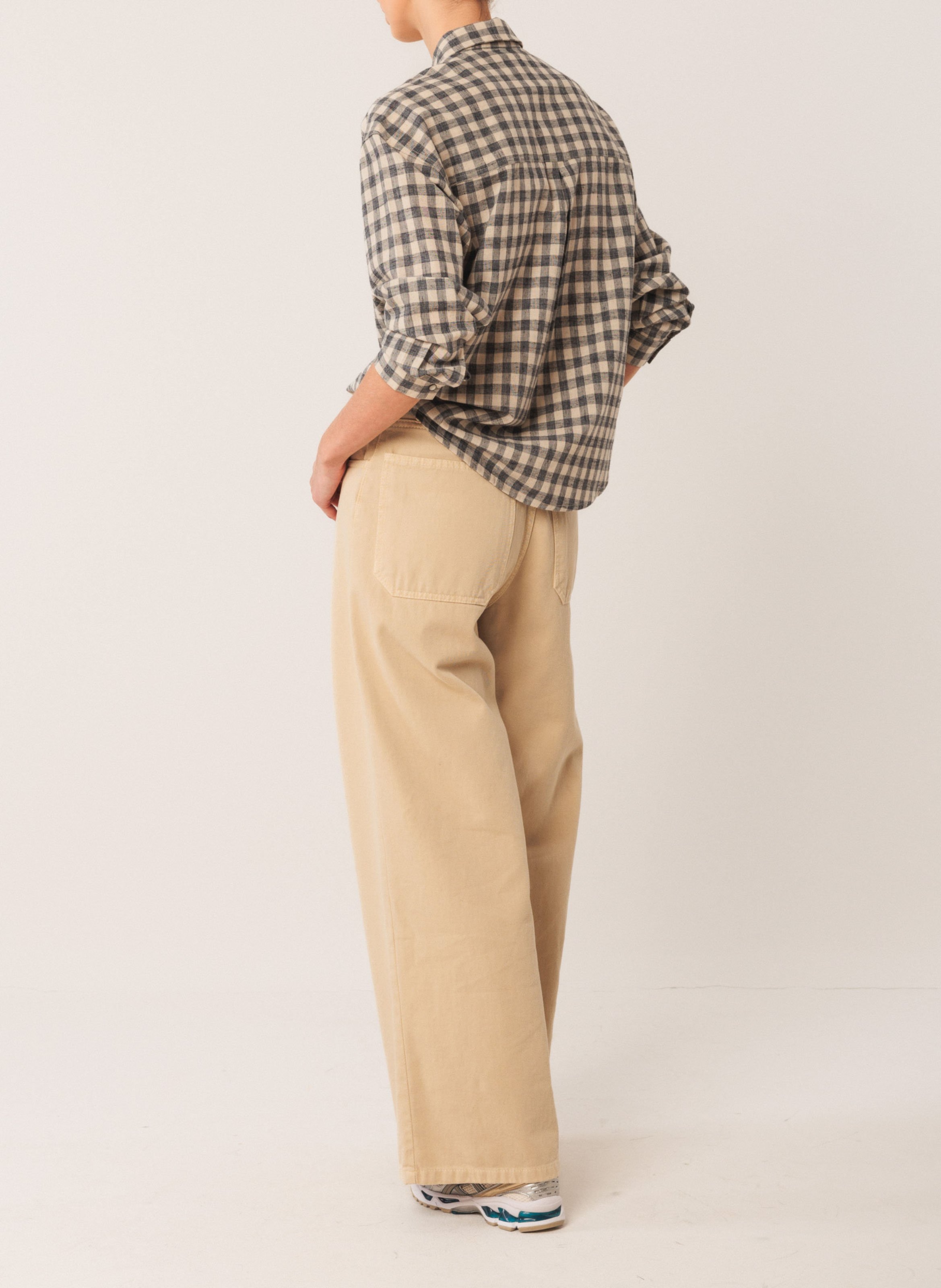 Checked button-up shirt INDI & COLD Blue