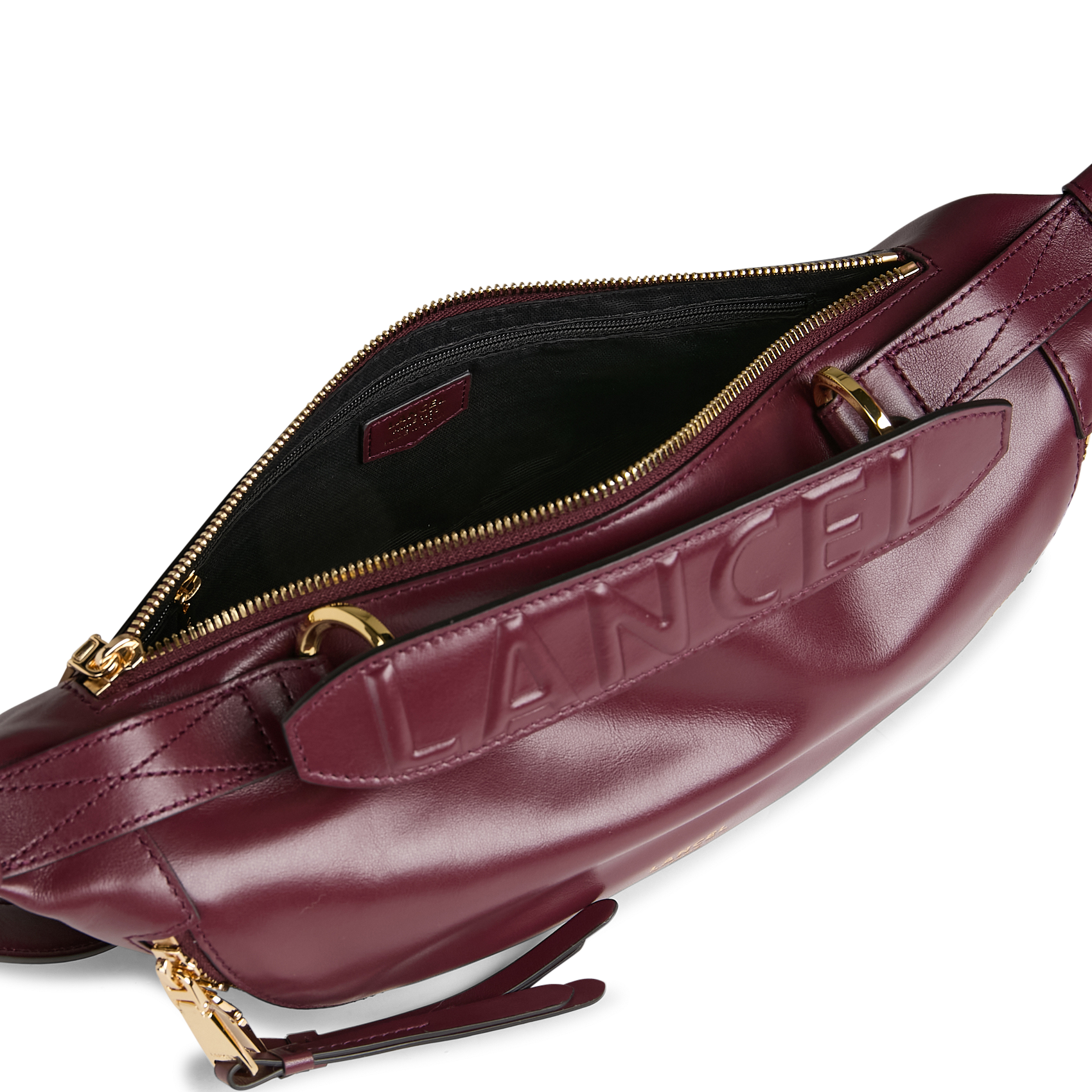 Sac bandoulière en cuir LANCEL Prune