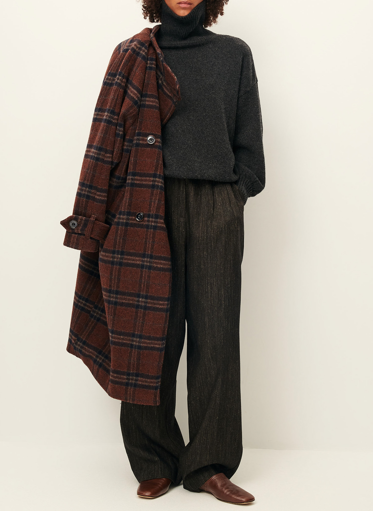 Pantalon droit taille haute uni SESSUN Marron