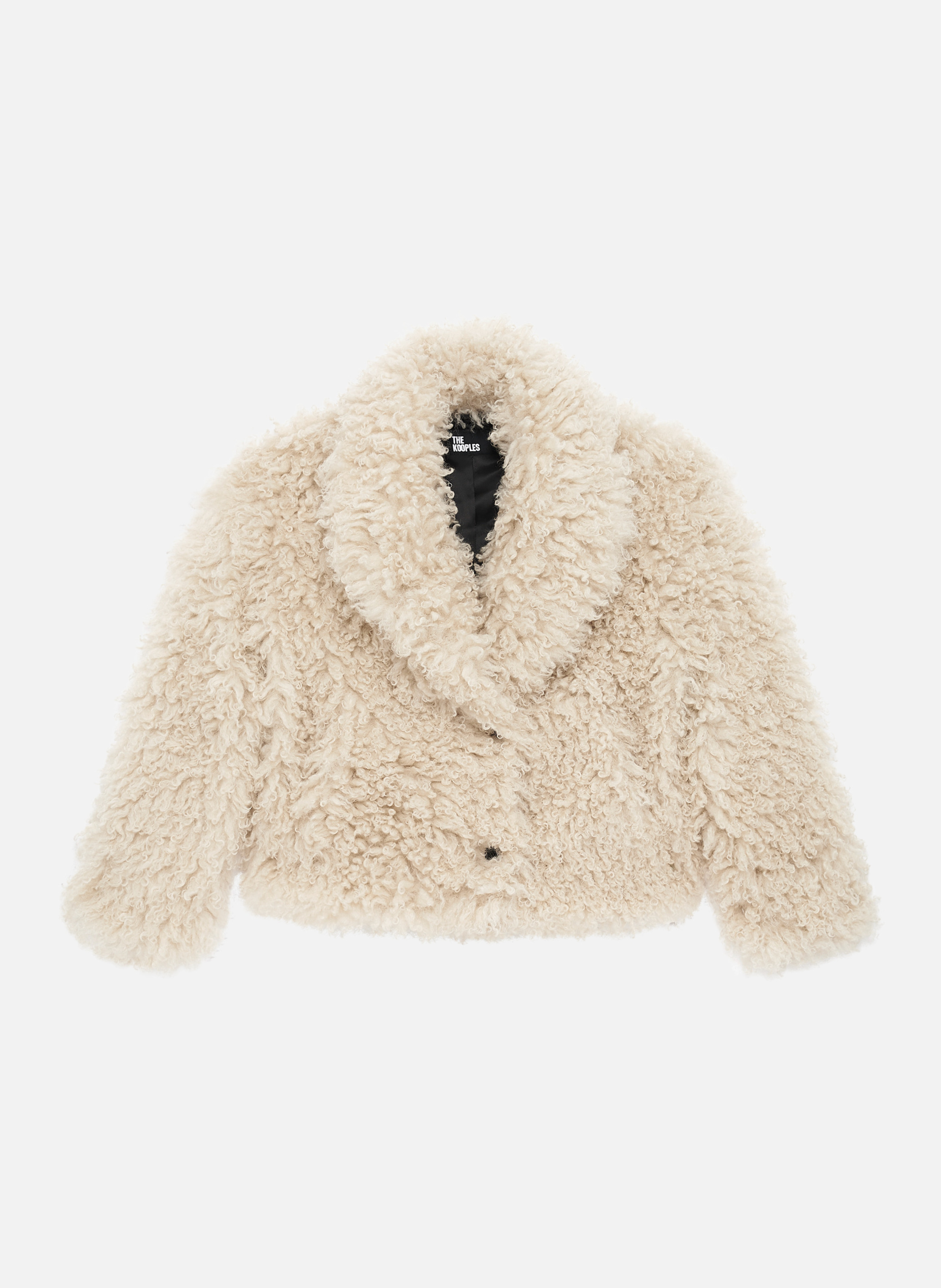 Fur-effect coat THE KOOPLES Beige