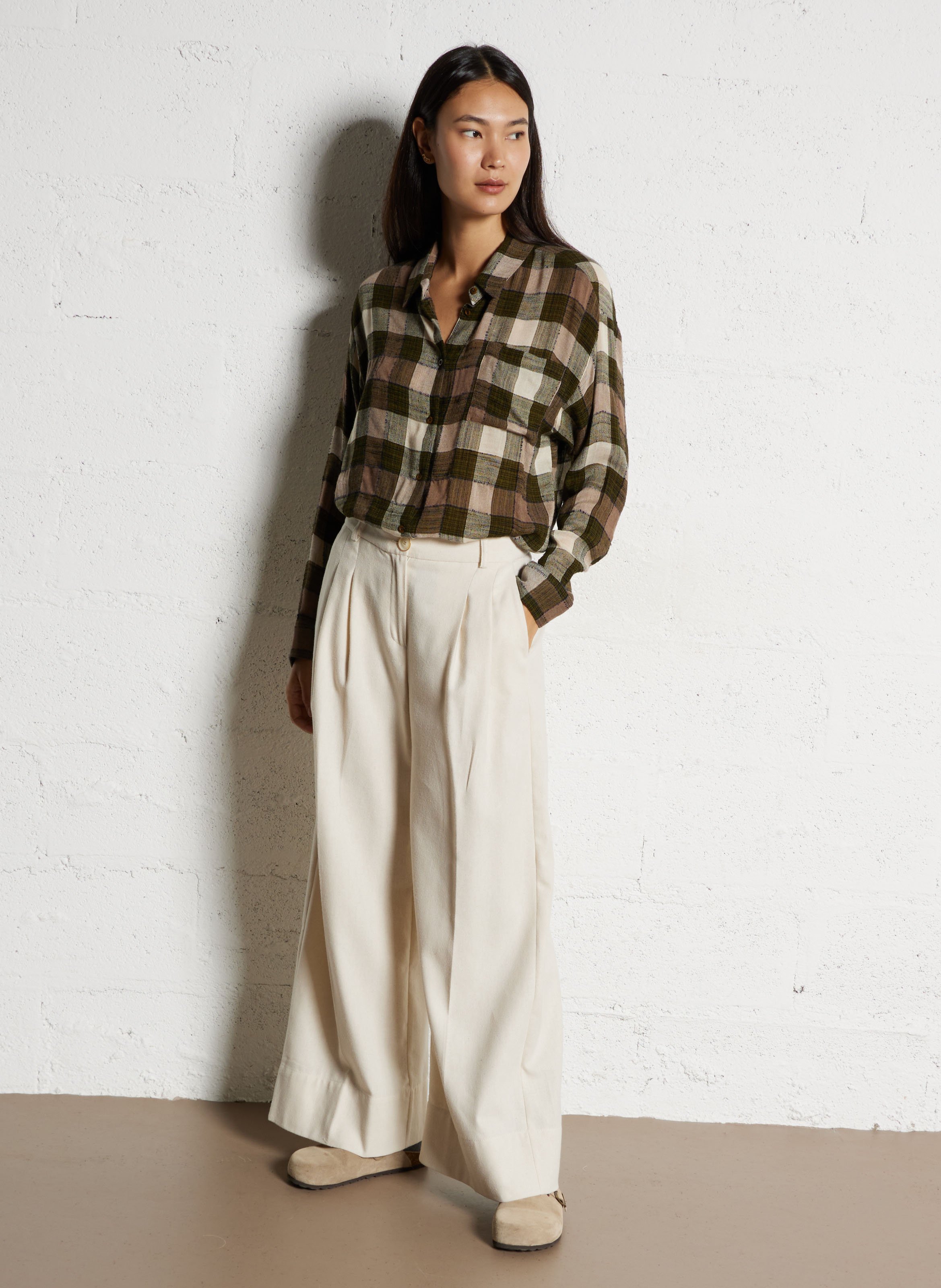 Chemise oversize col classique SACRECOEUR Vert