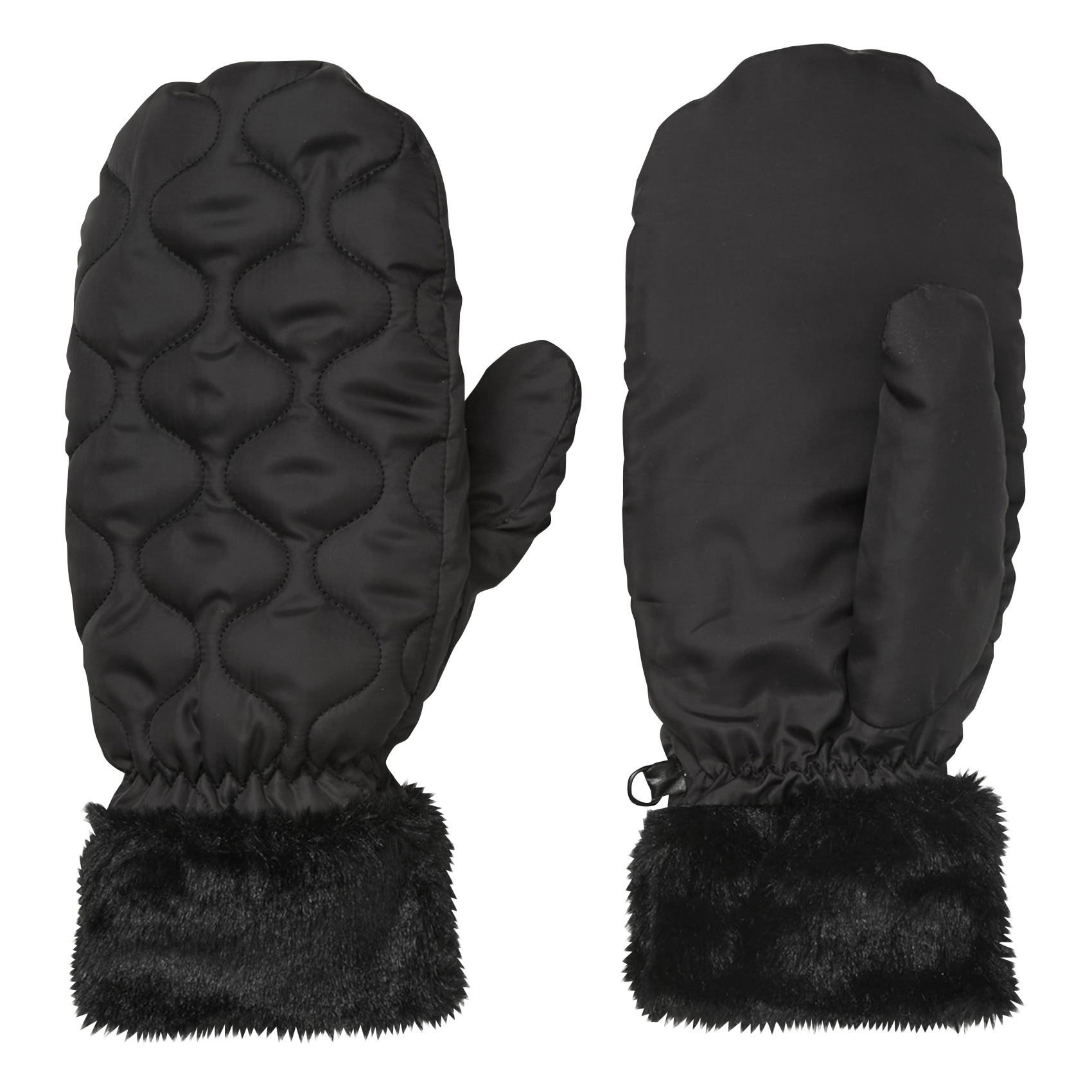 Gesteppte Fausthandschuhe BECKSONDERGAARD Schwarz