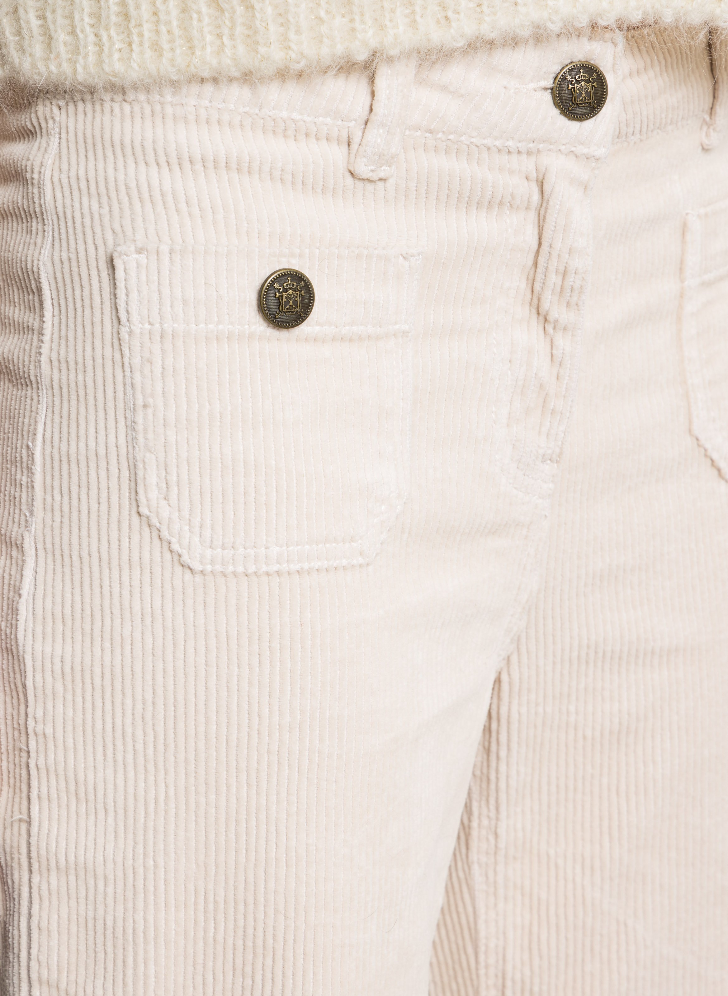 Corduroy carrot pants MAISON 123 White