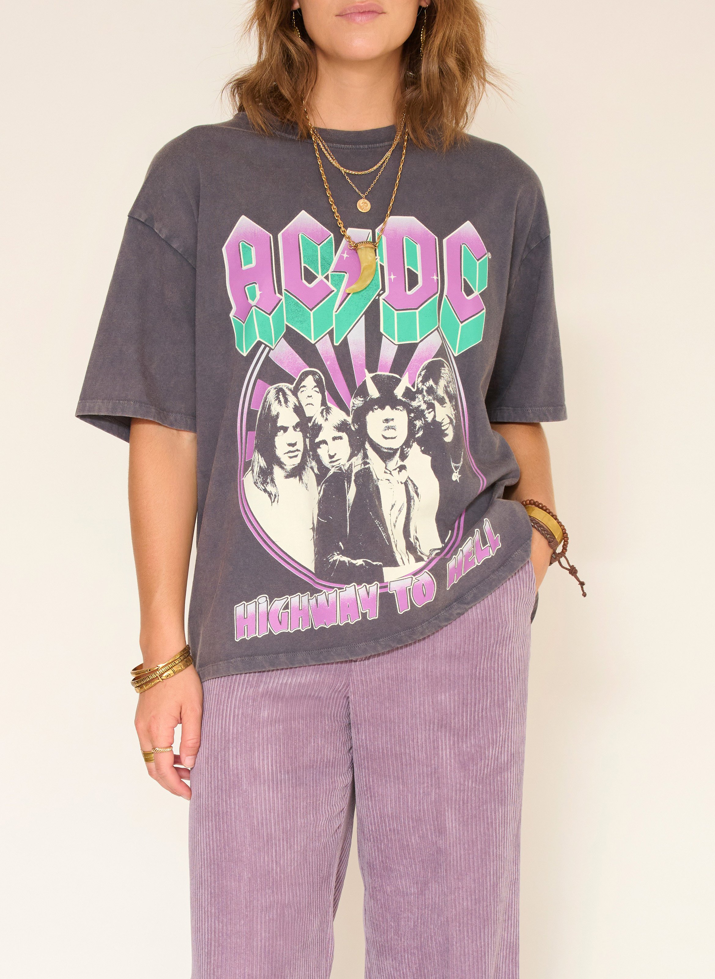 Tee-shirt oversize en coton MKT Gris