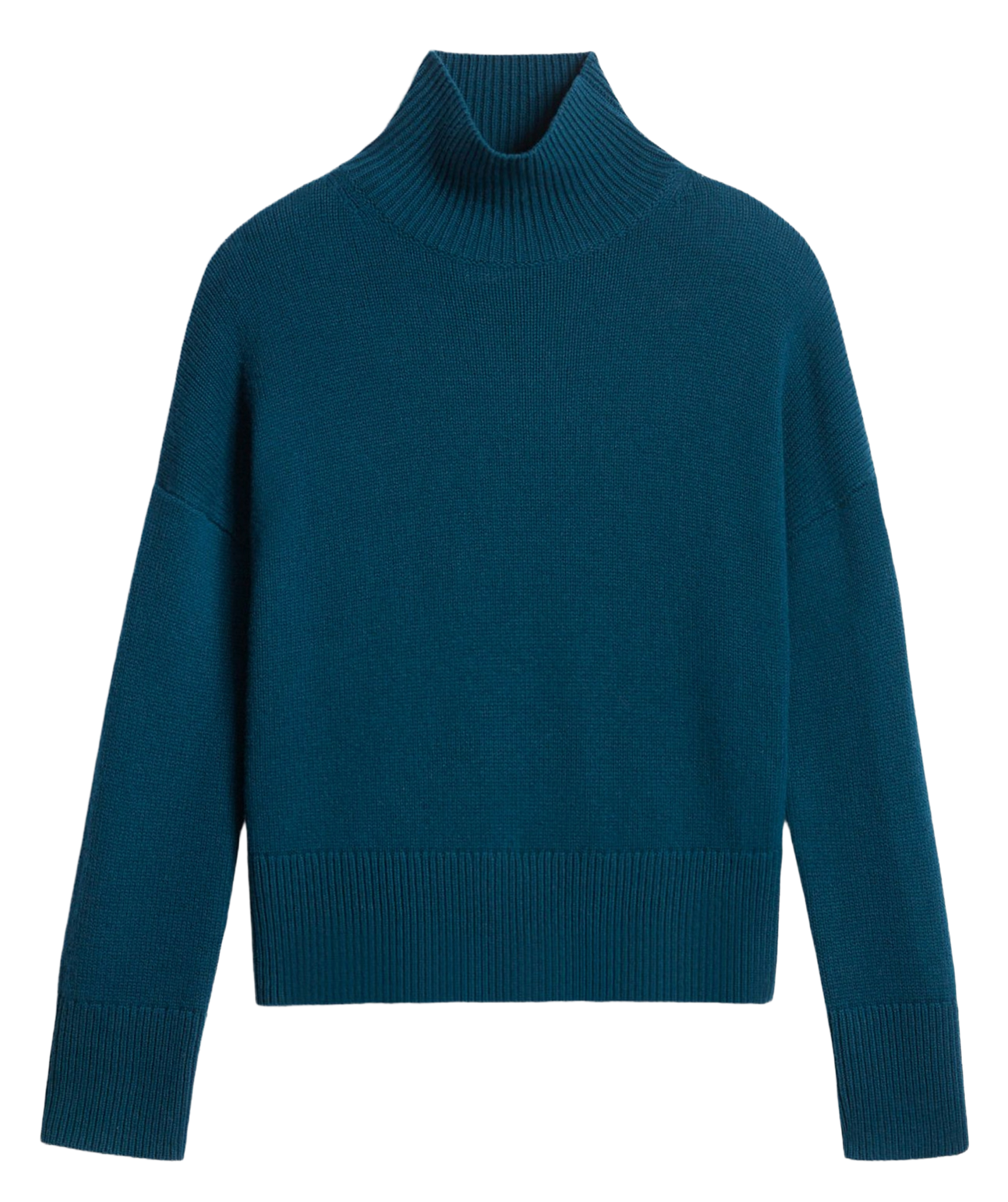Col roulé en laine MALO Bleu canard