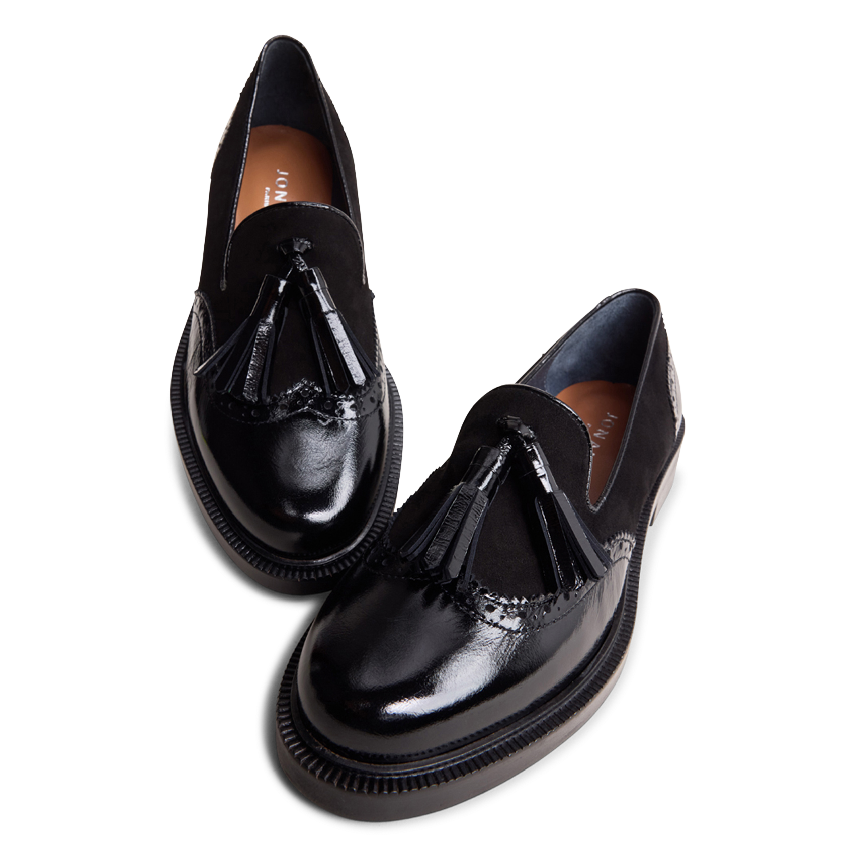 Mocassins en cuir verni JONAK Noir